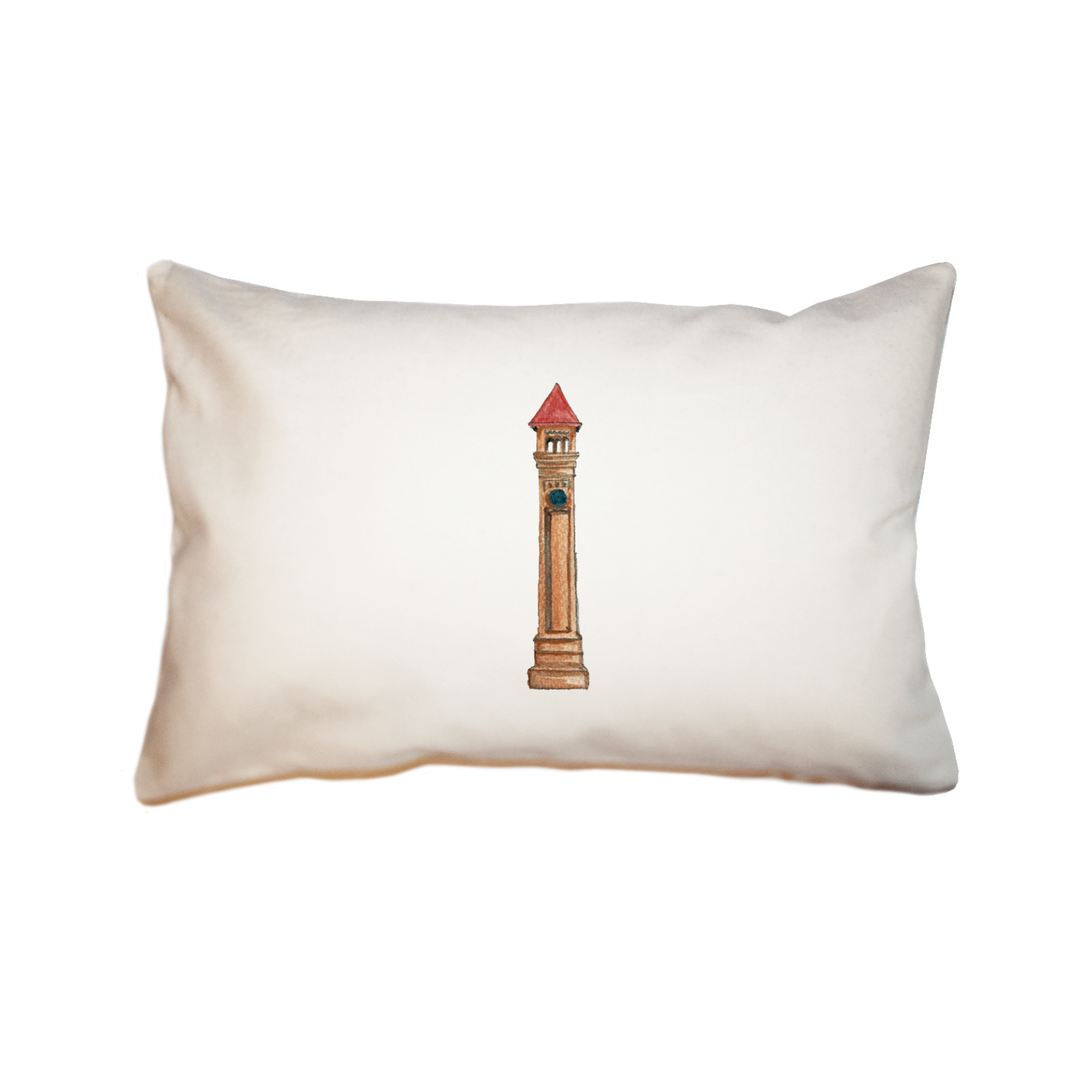 spokane clock tower large rectangle pillow