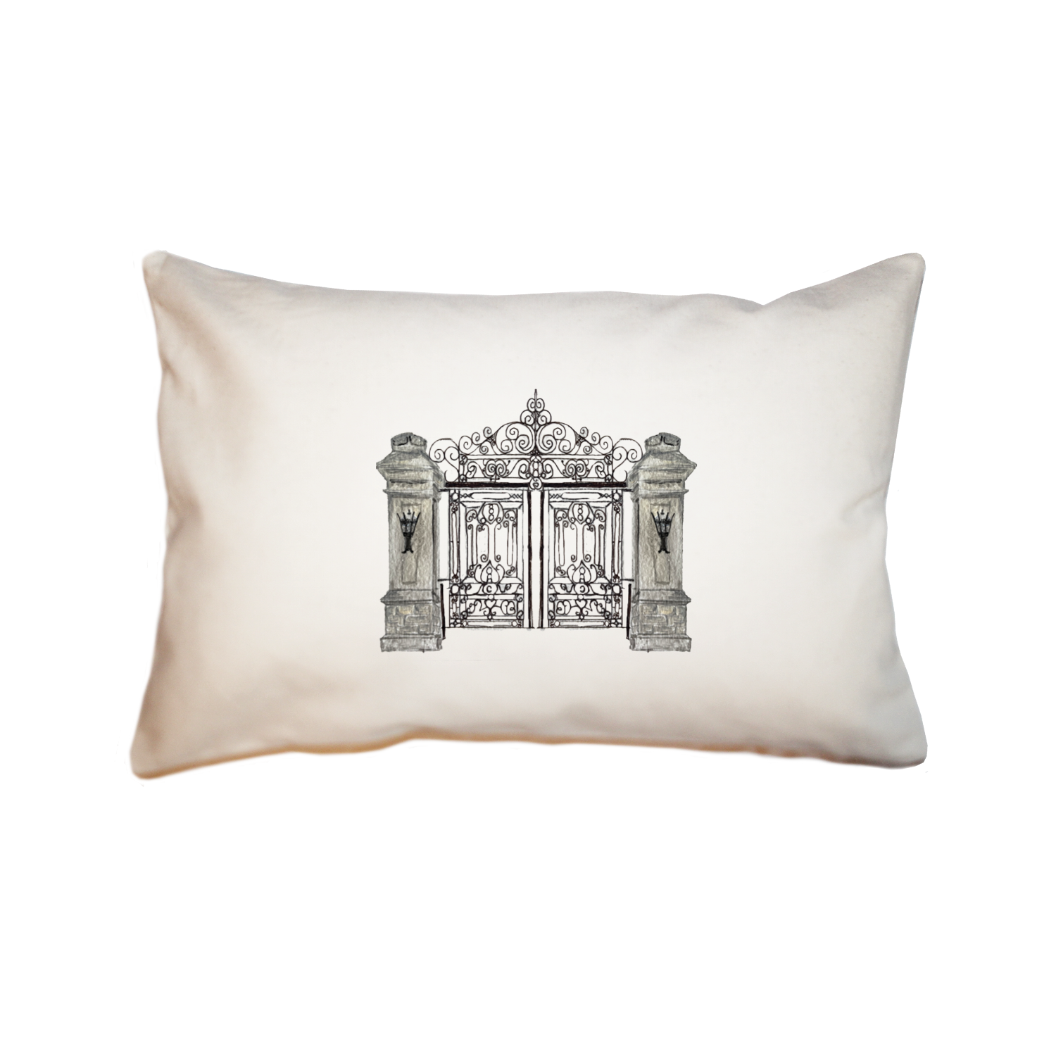 newport mansion gate large rectangle pillow