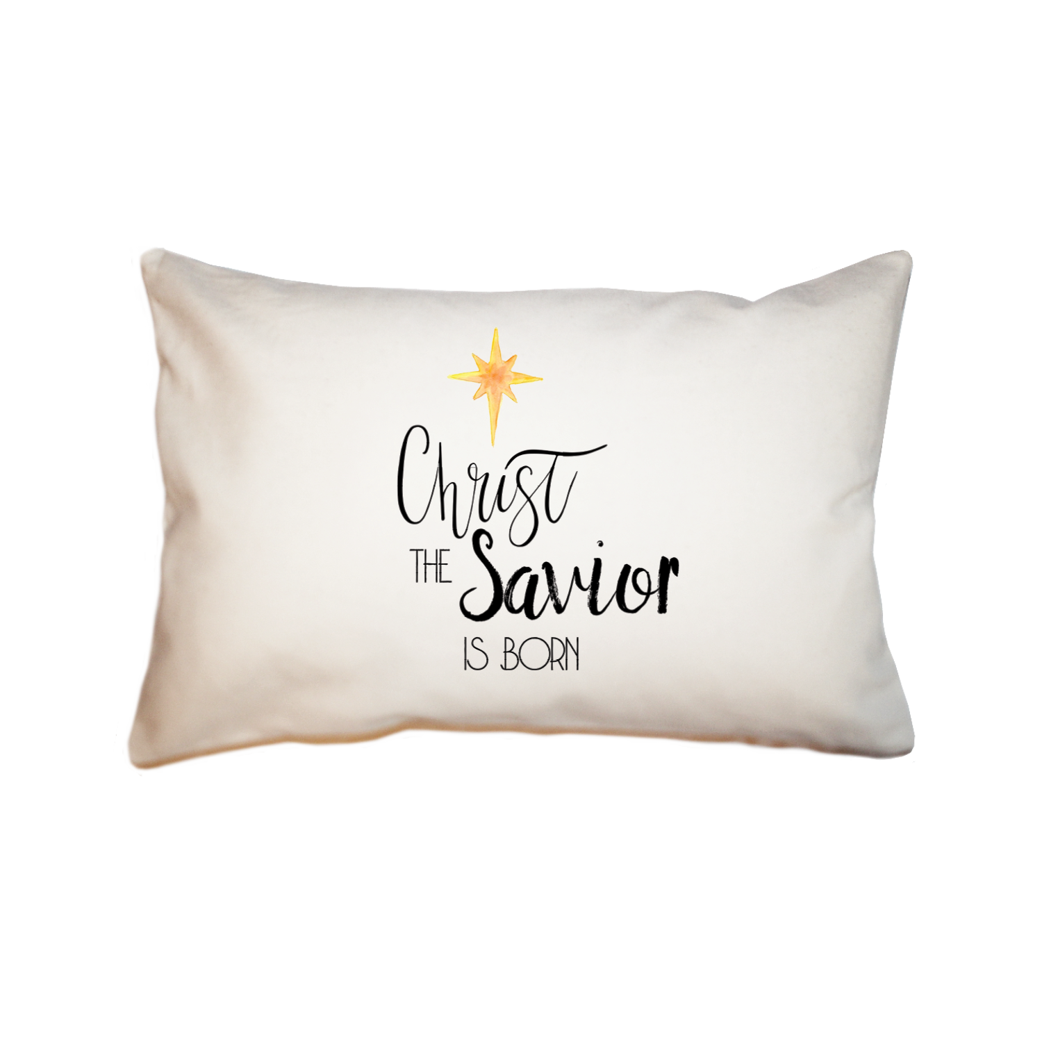 Christ is born large rectangle pillow