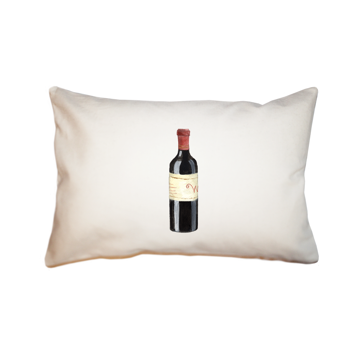 bottle of red large rectangle pillow