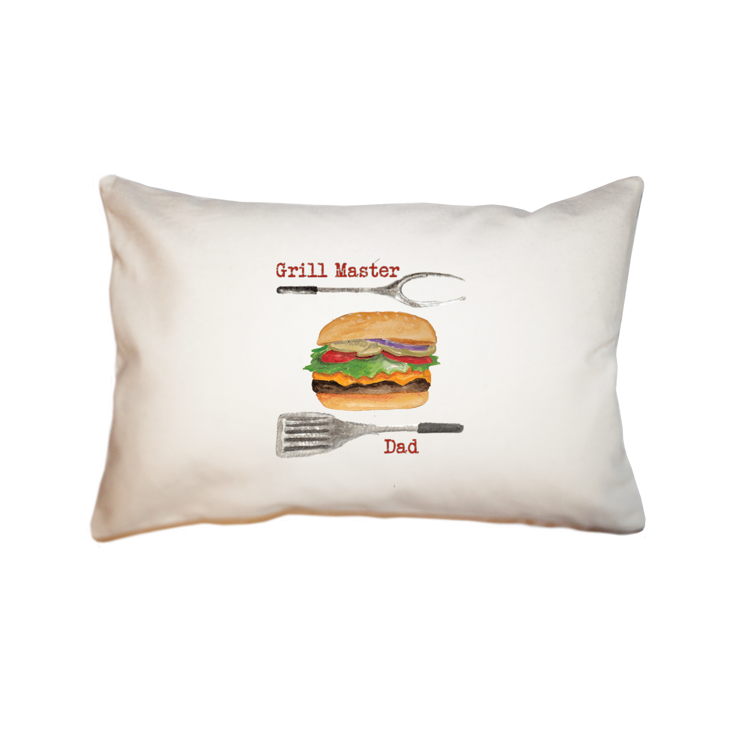 grill master dad large rectangle pillow