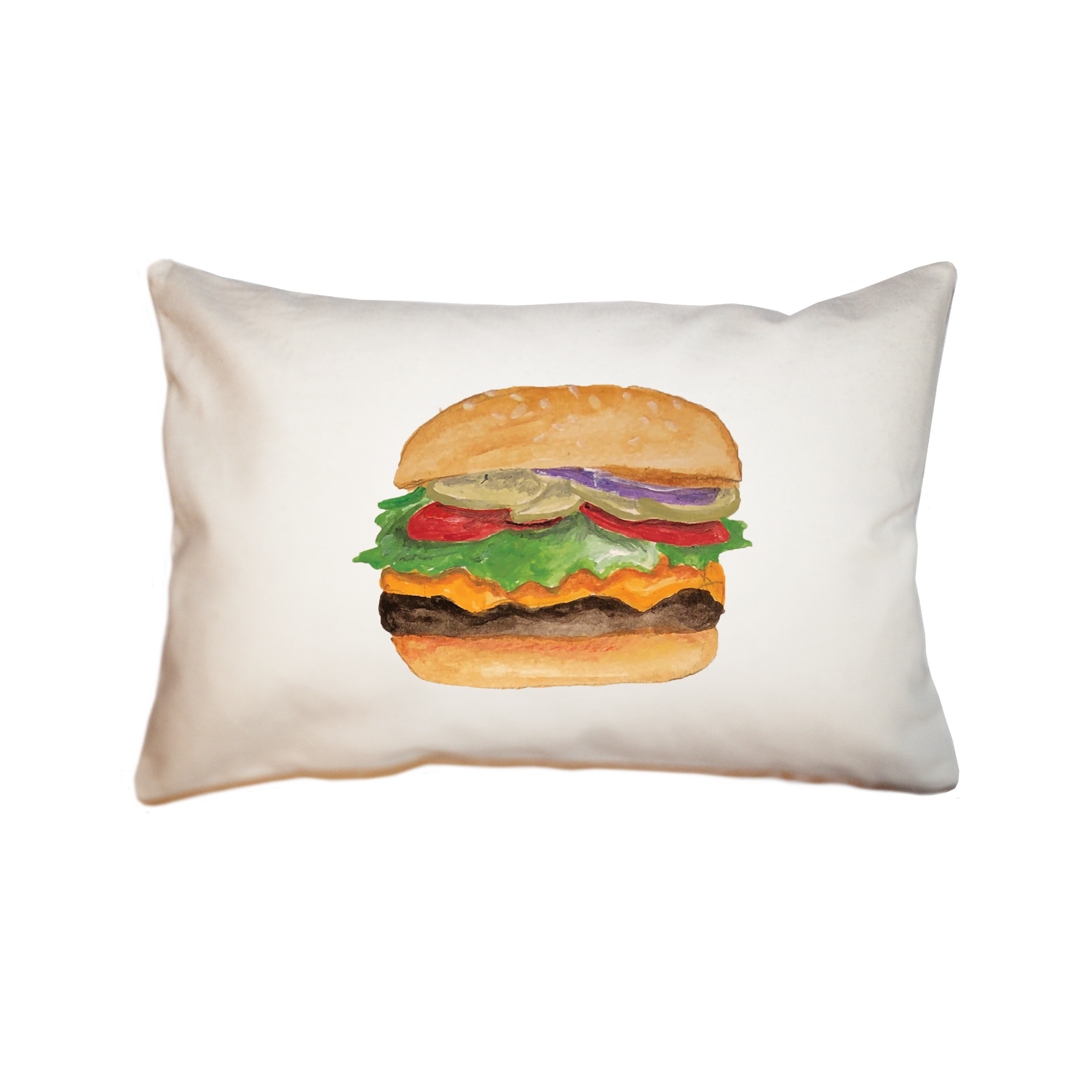 burger large rectangle pillow