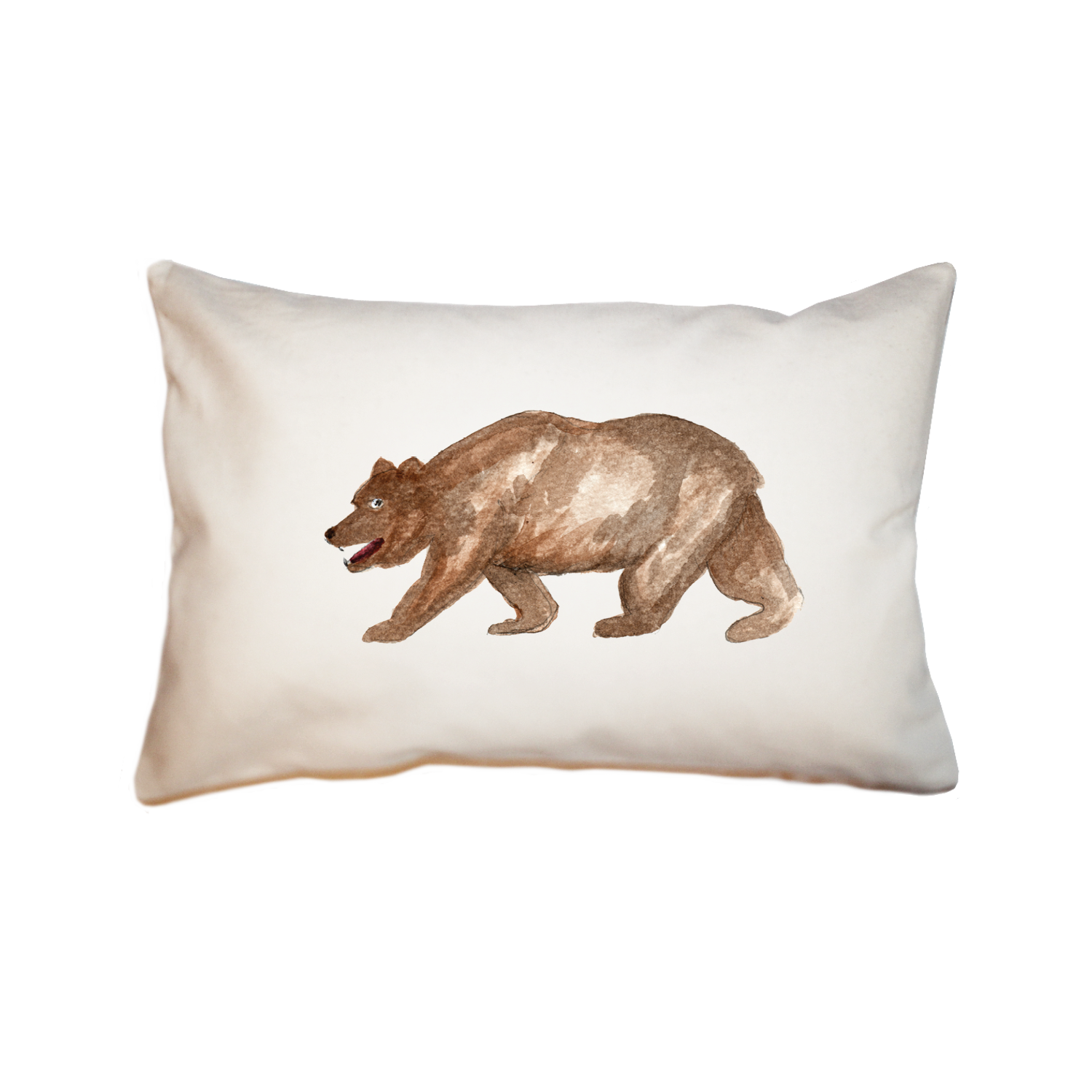 brown bear large rectangle pillow
