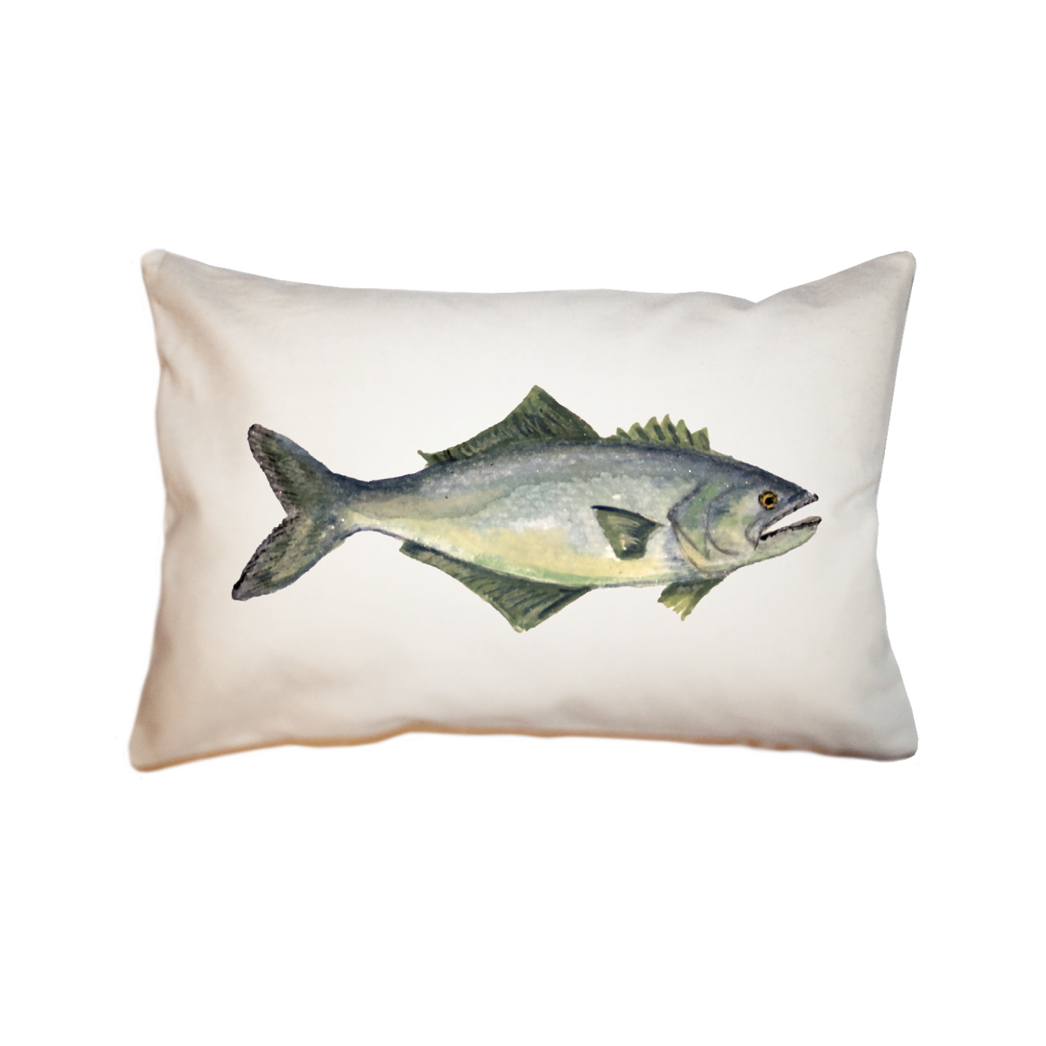 blue fish large rectangle pillow