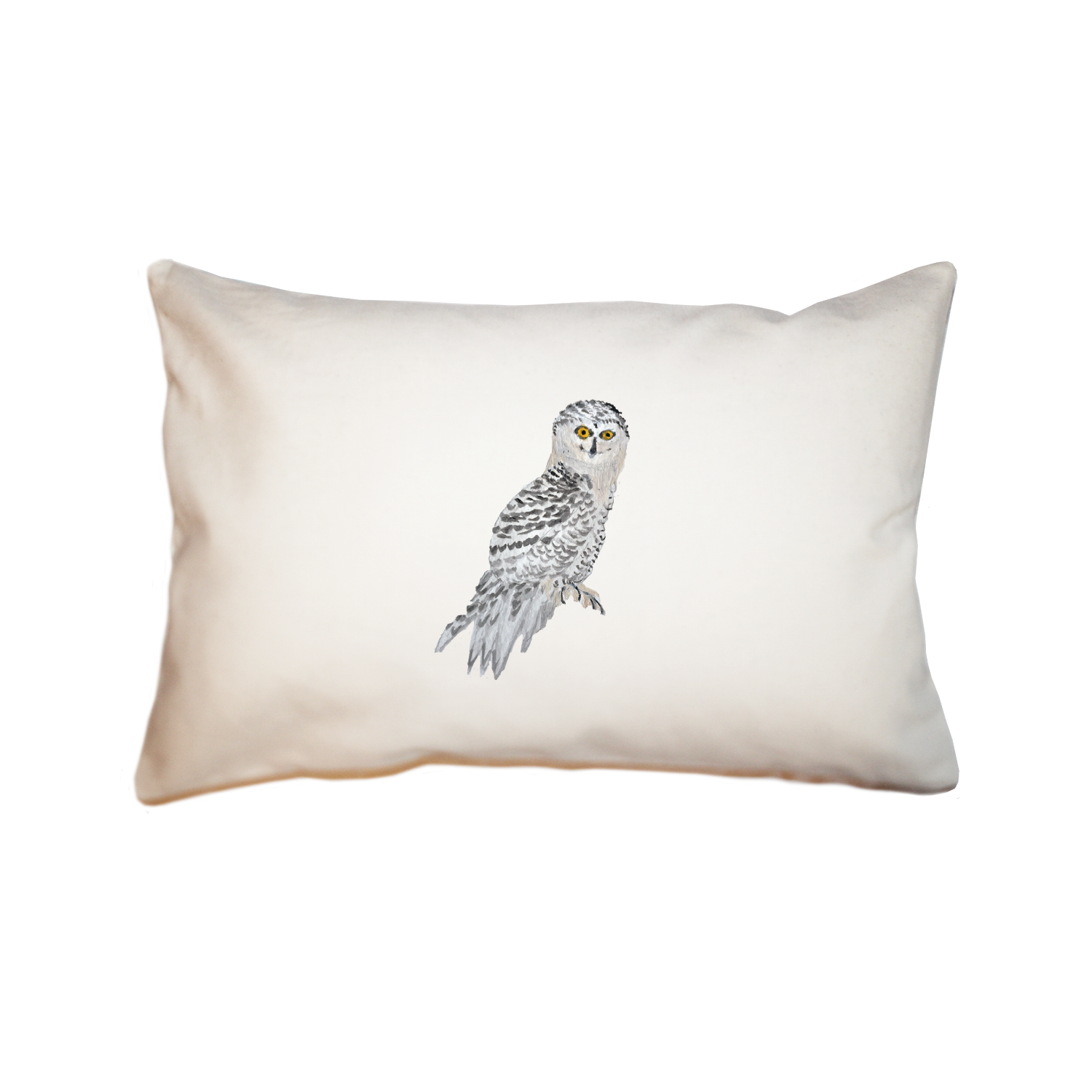 snowy owl large rectangle pillow