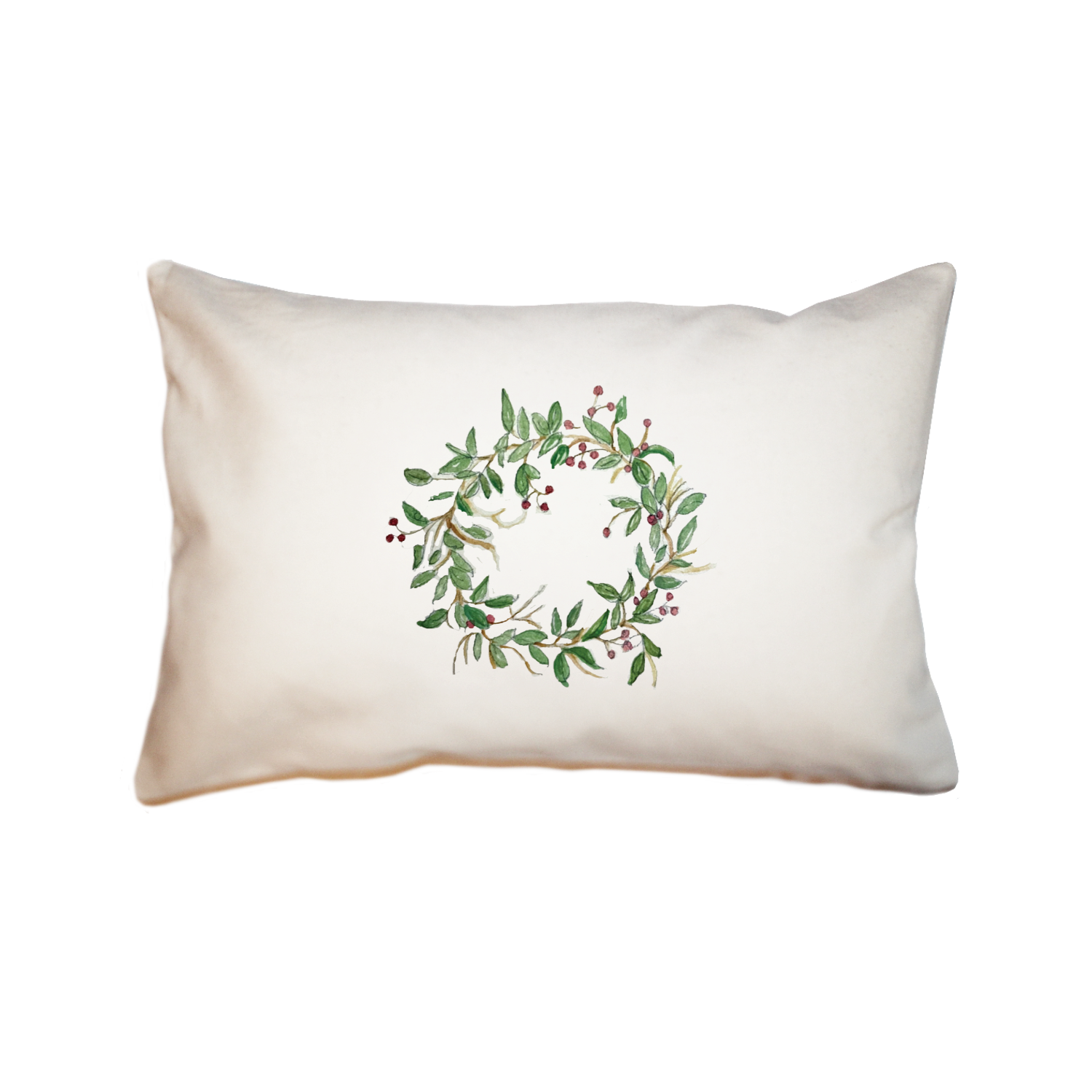 bay leaf wreath large rectangle pillow