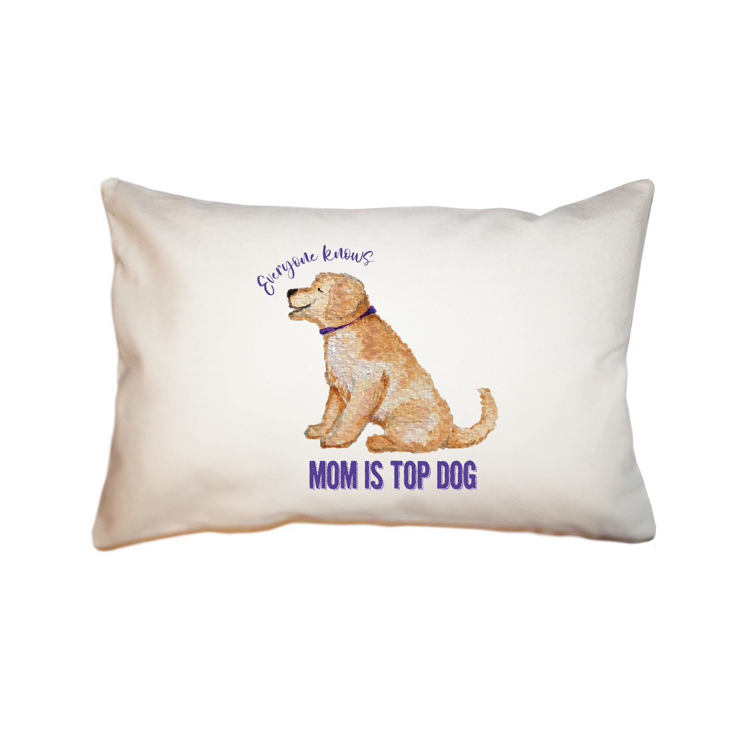 mom top dog large rectangle pillow