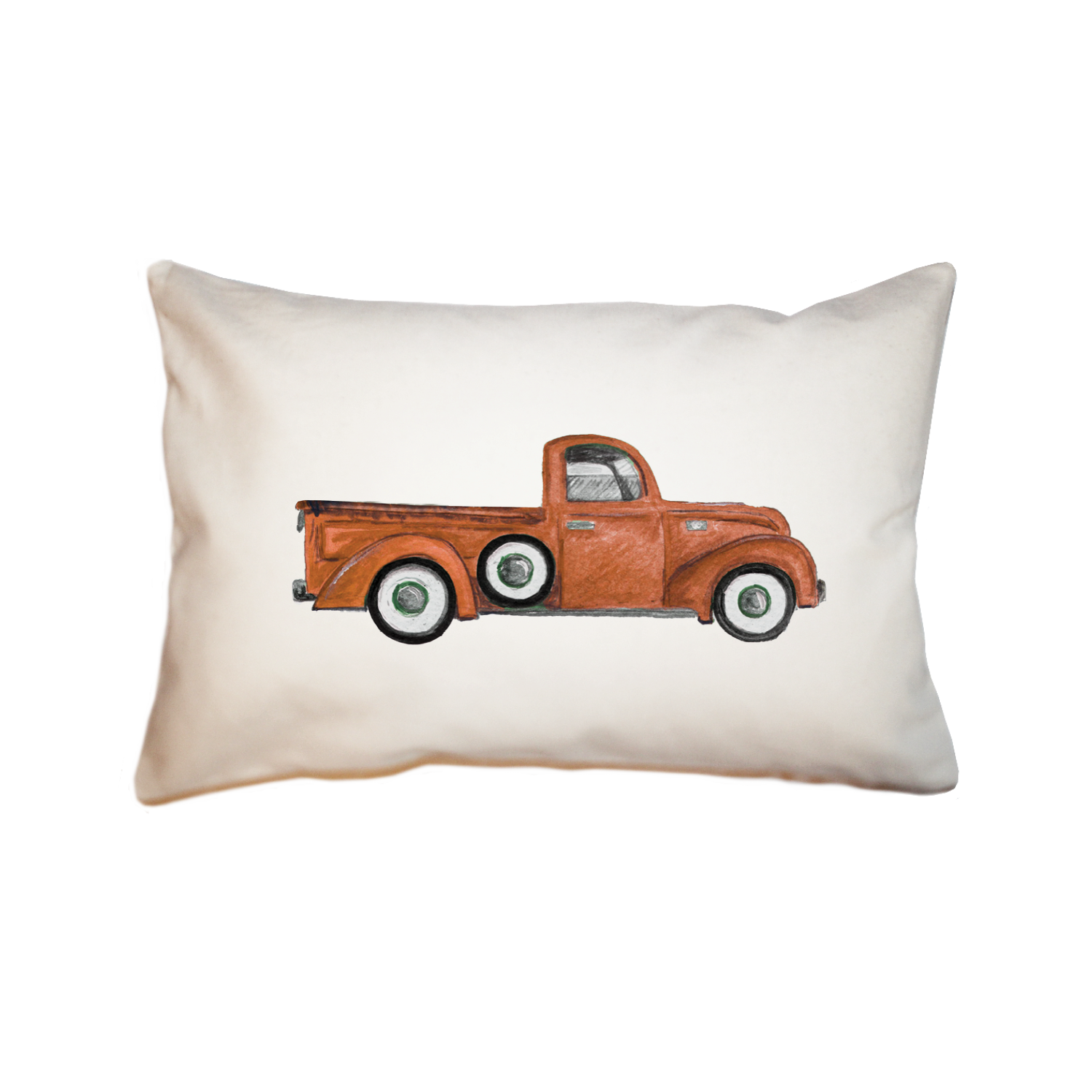 orange truck large rectangle pillow