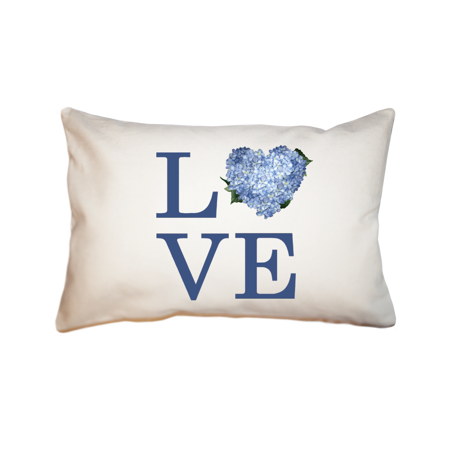 love hydrangea heart large rectangle pillow