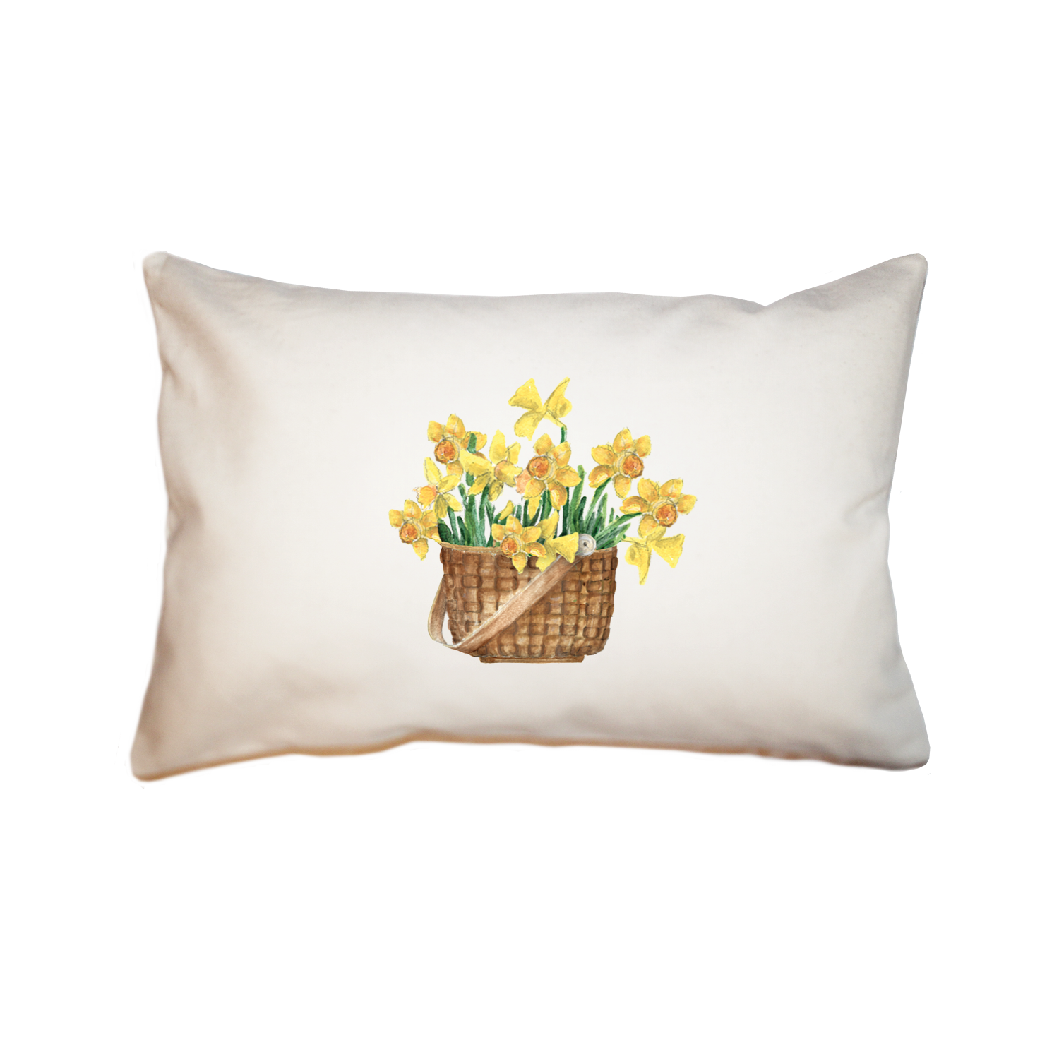 daffodils in nantucket basket large rectangle pillow