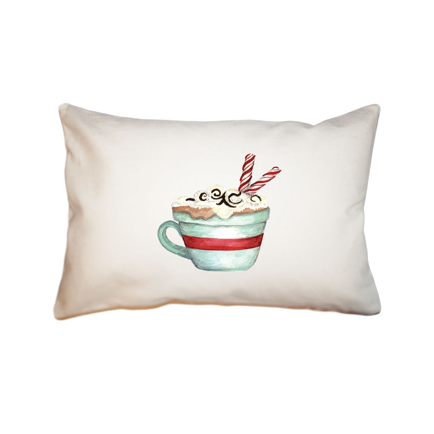 hot cocoa large rectangle pillow