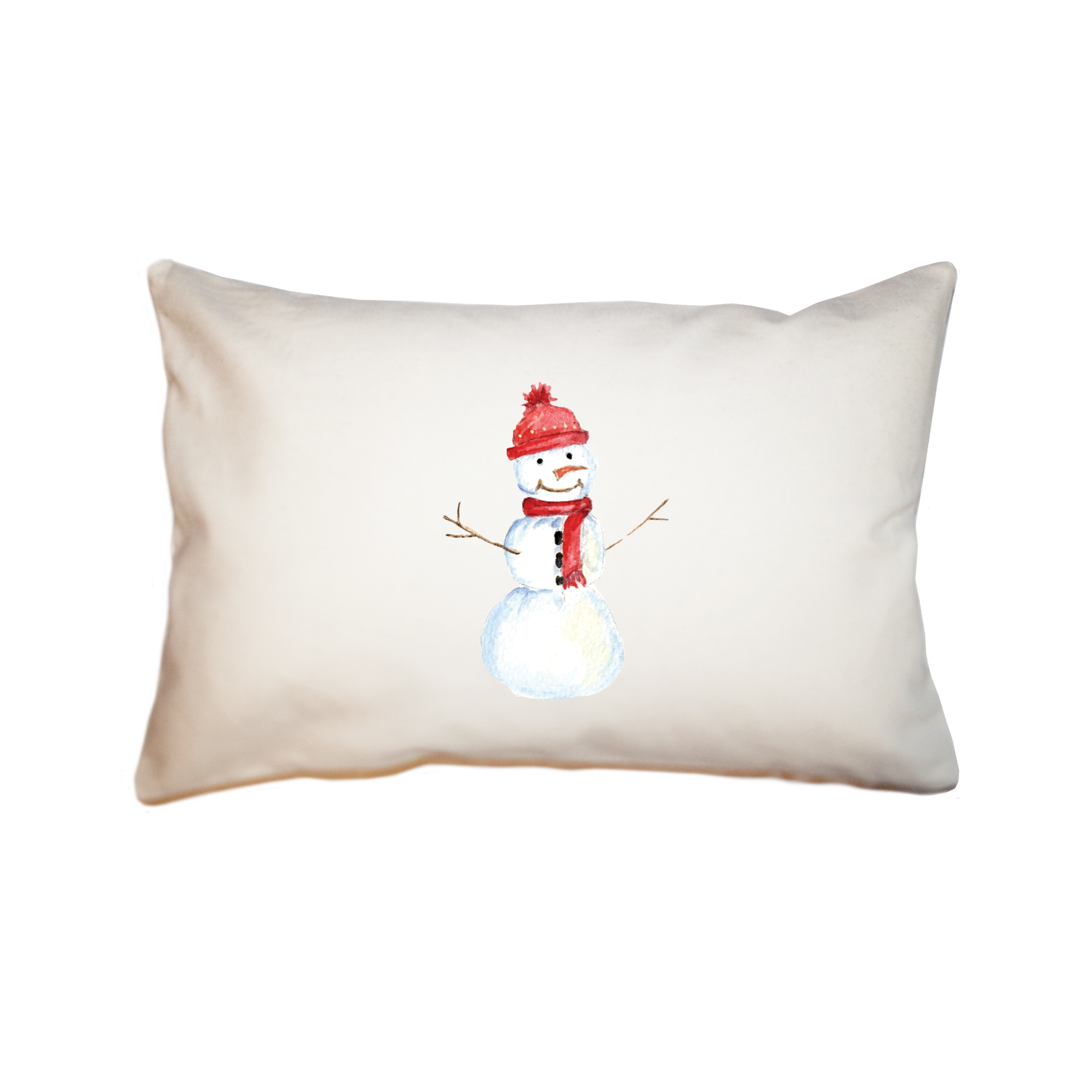 snowman large rectangle pillow