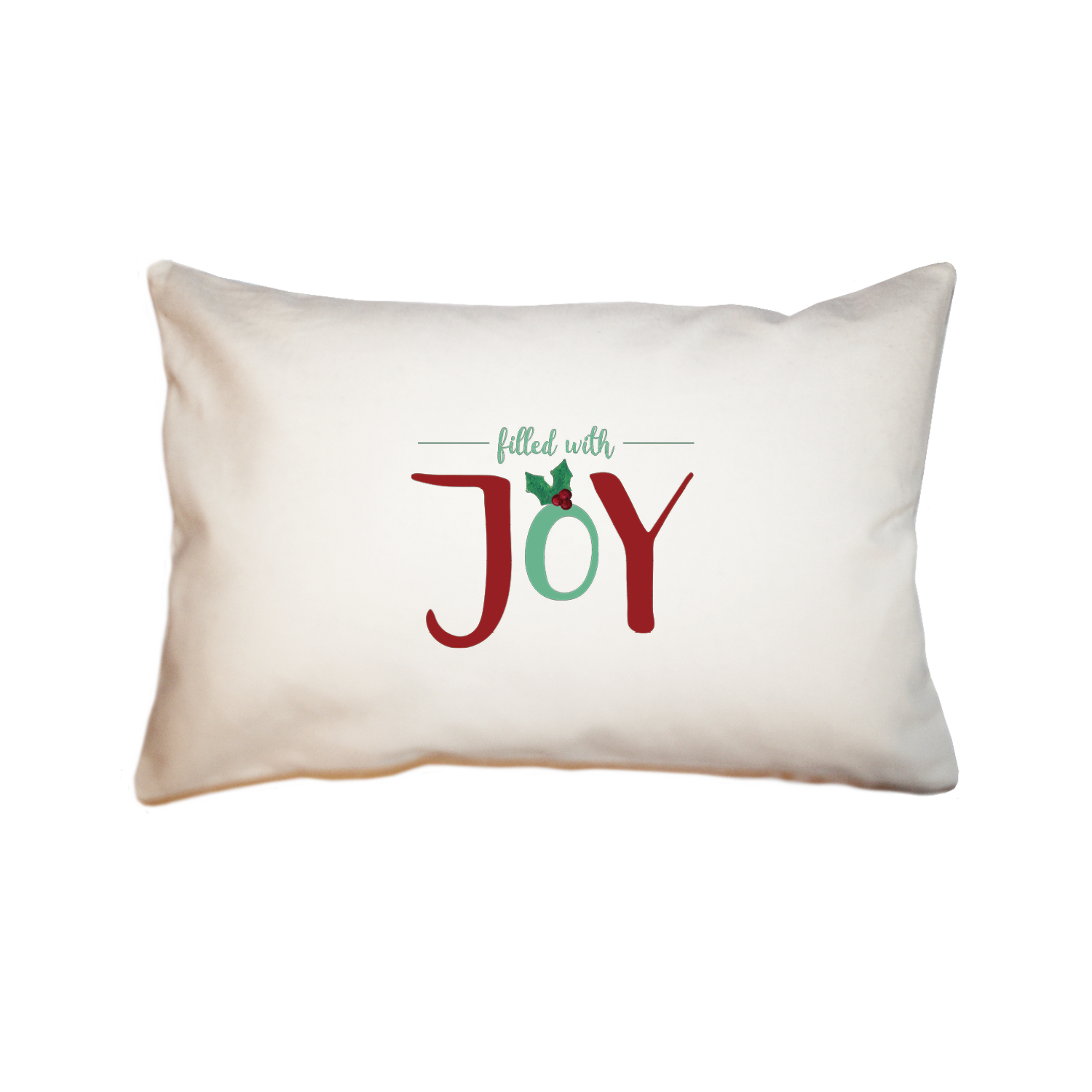 filled with joy large rectangle pillow