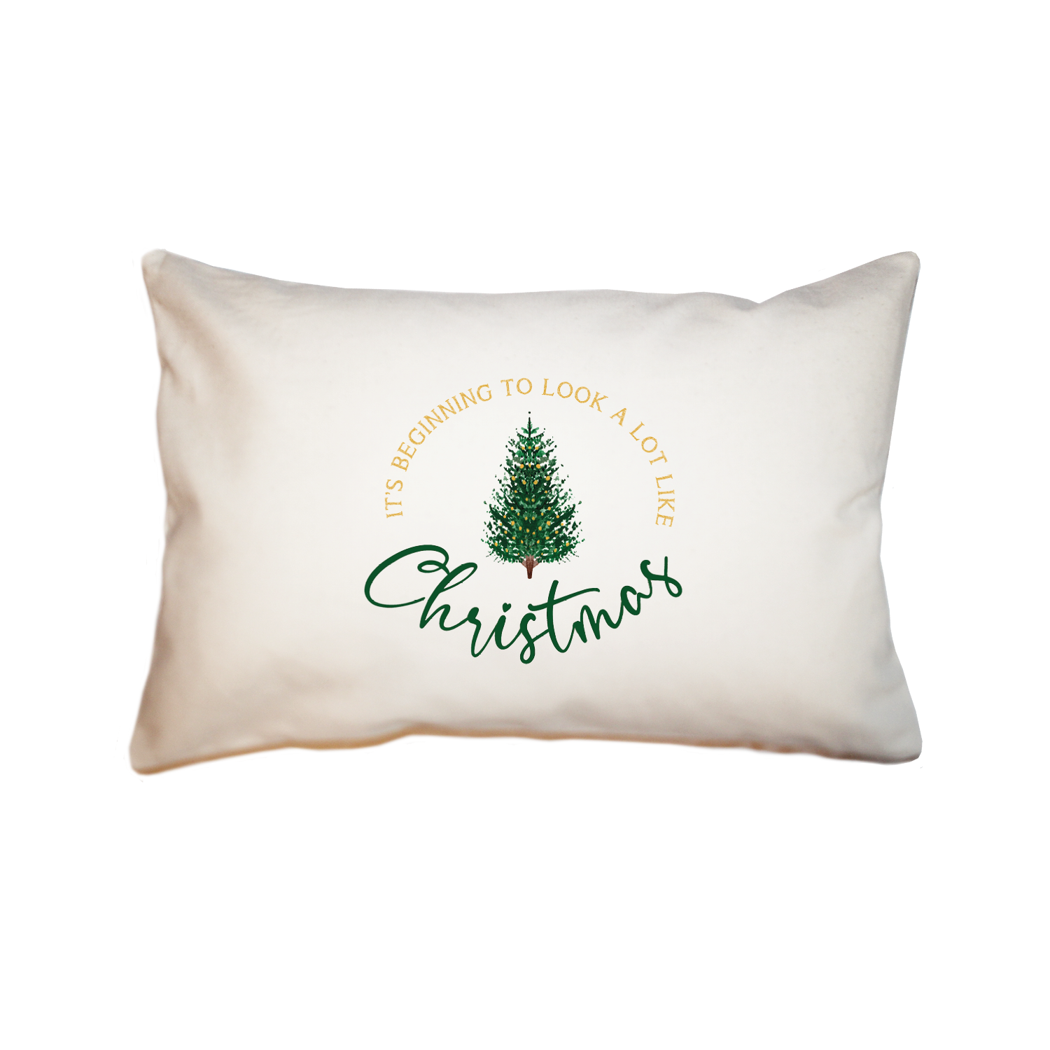 it's beginning to look tree large rectangle pillow
