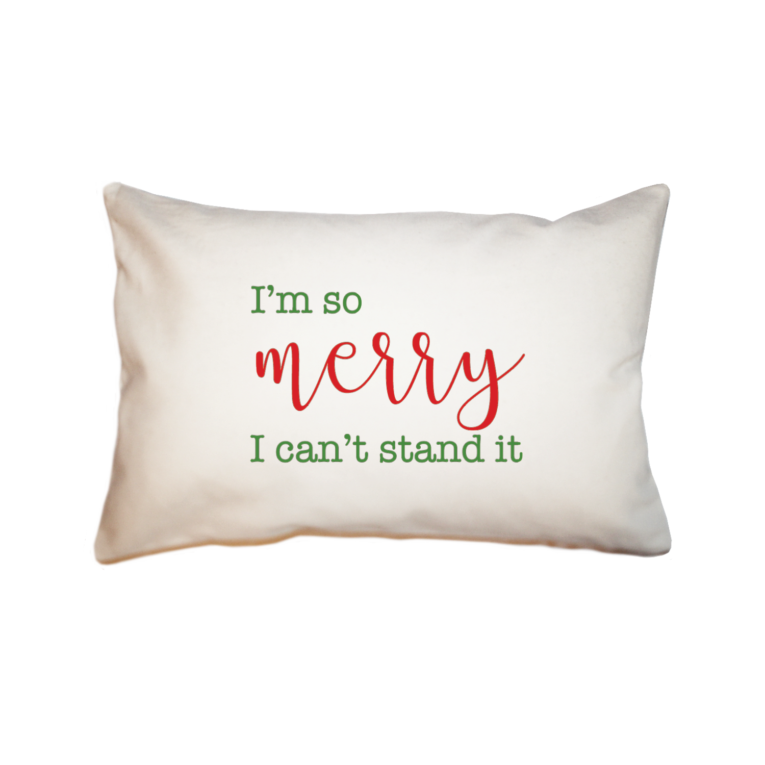 i'm so merry large rectangle pillow
