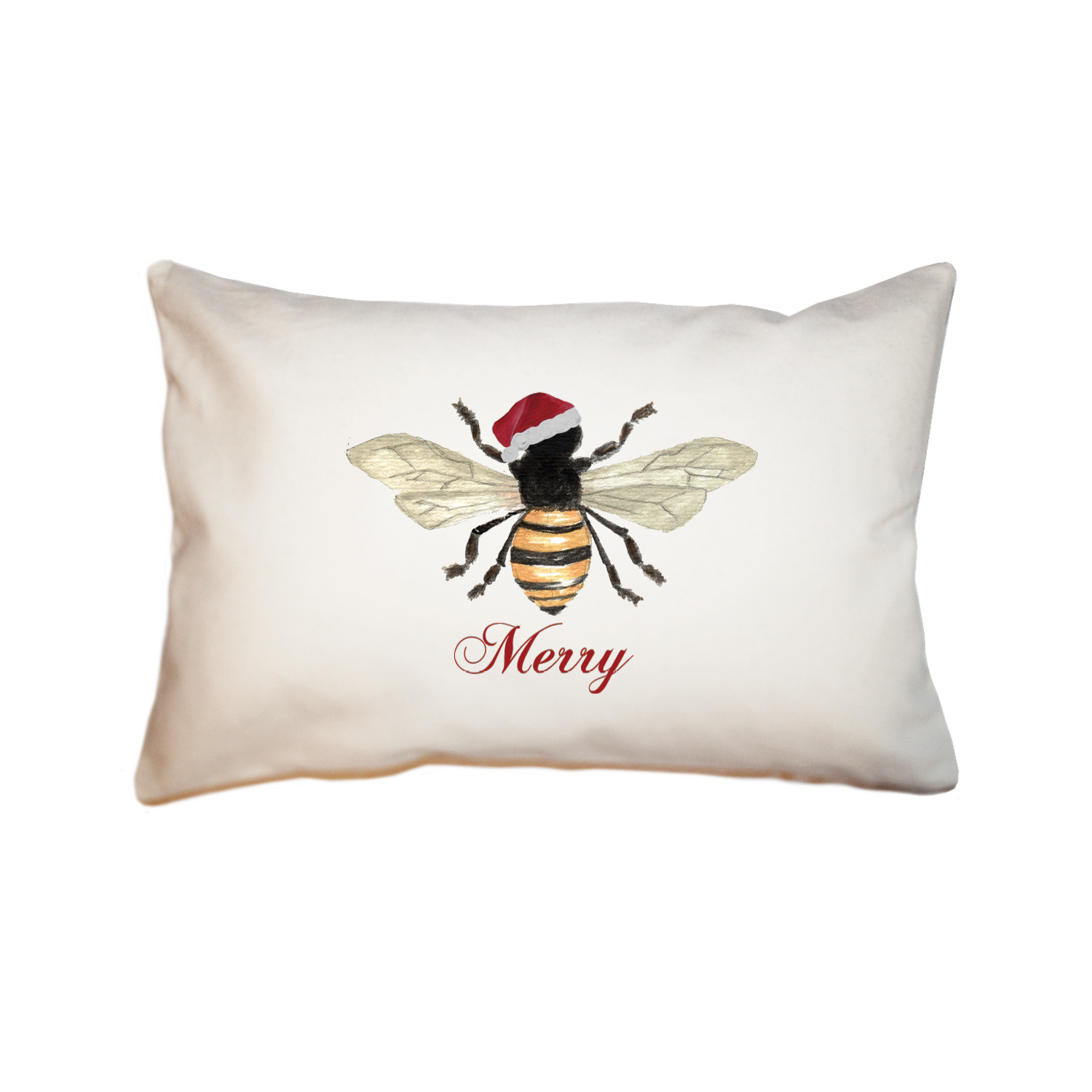 bee merry large rectangle pillow