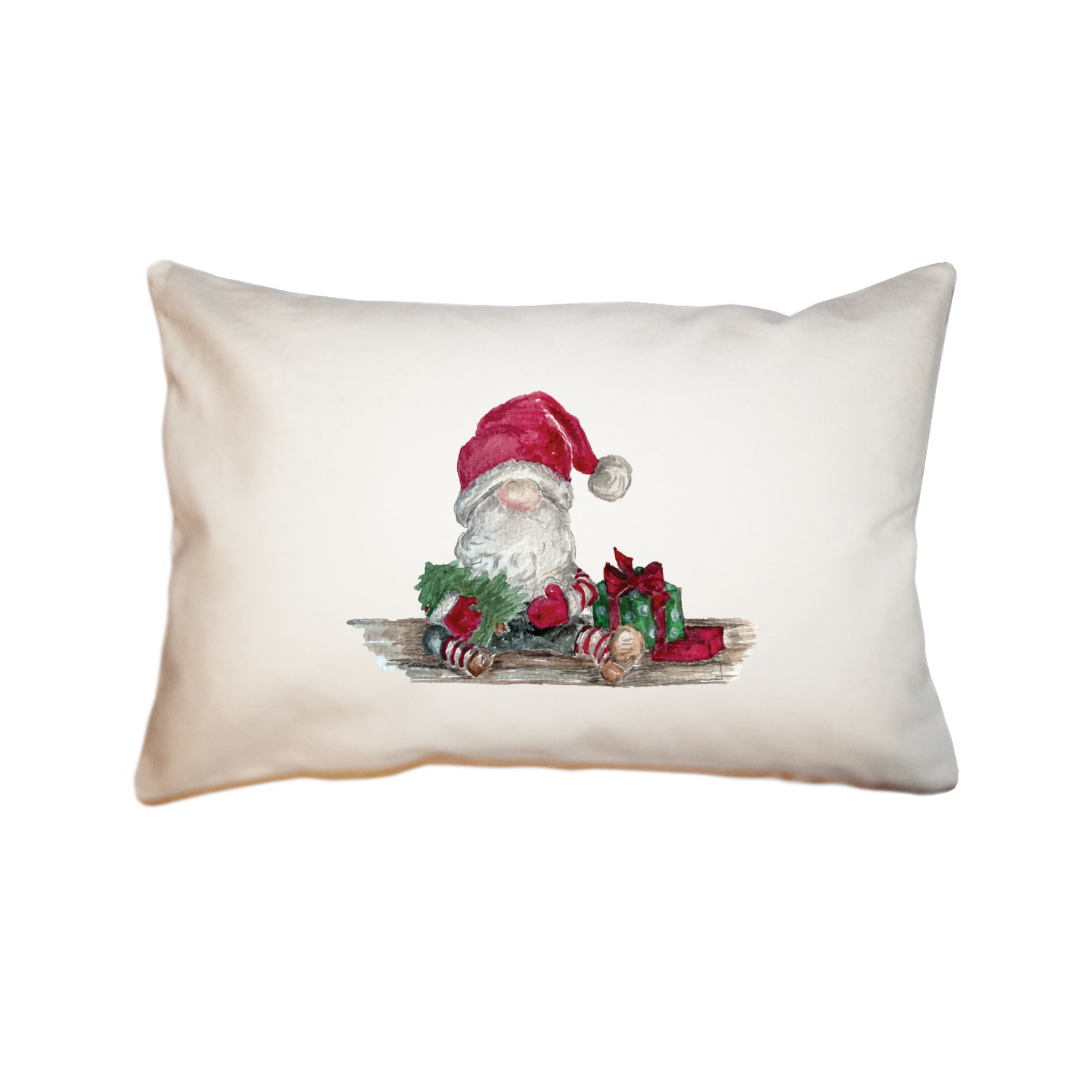 christmas gnome large rectangle pillow