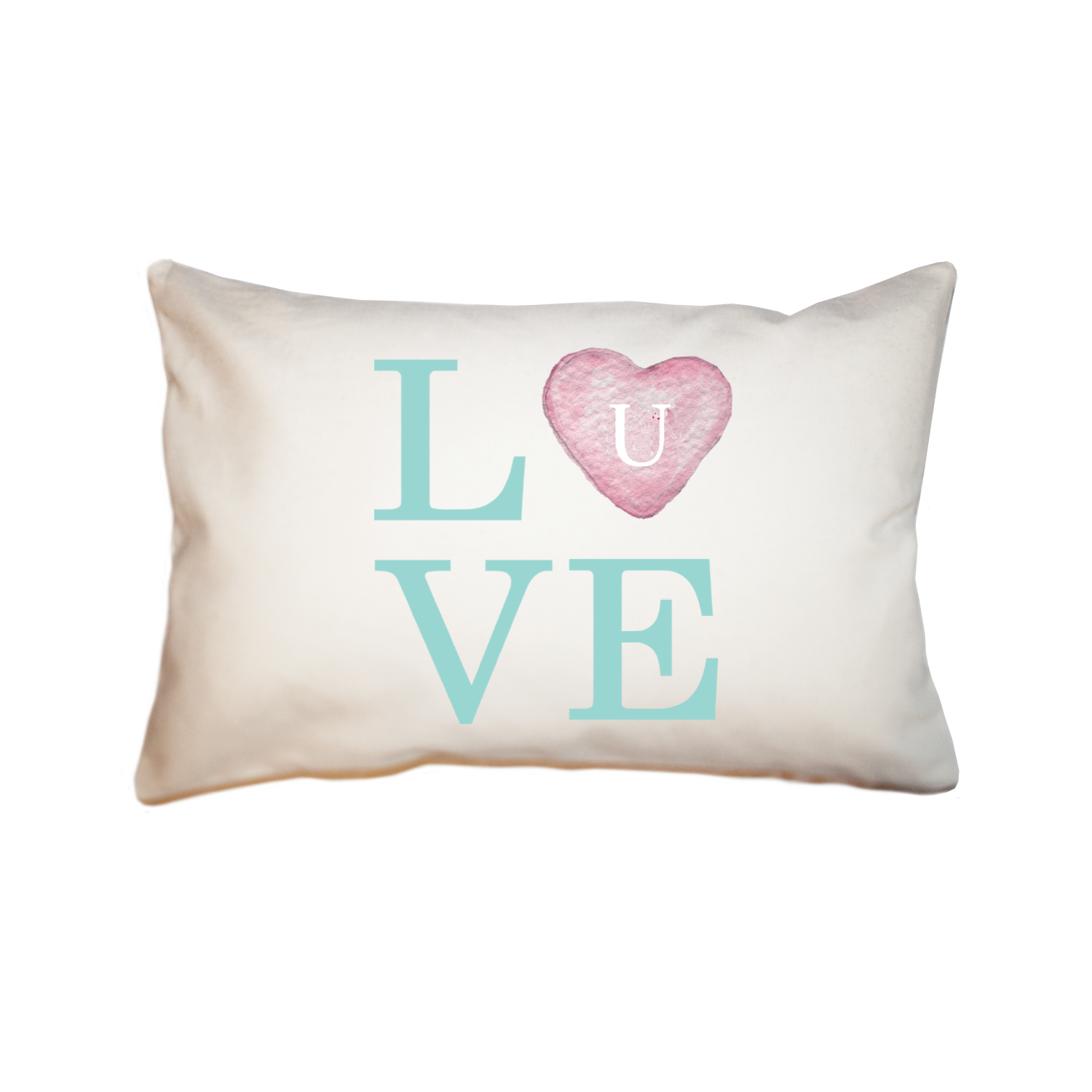 love you large rectangle pillow