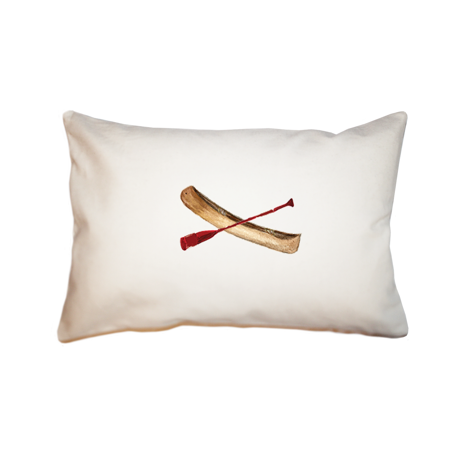 canoe with oar large rectangle pillow