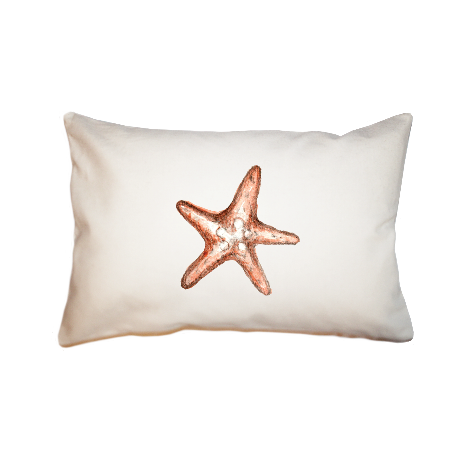 starfish brown large rectangle pillow