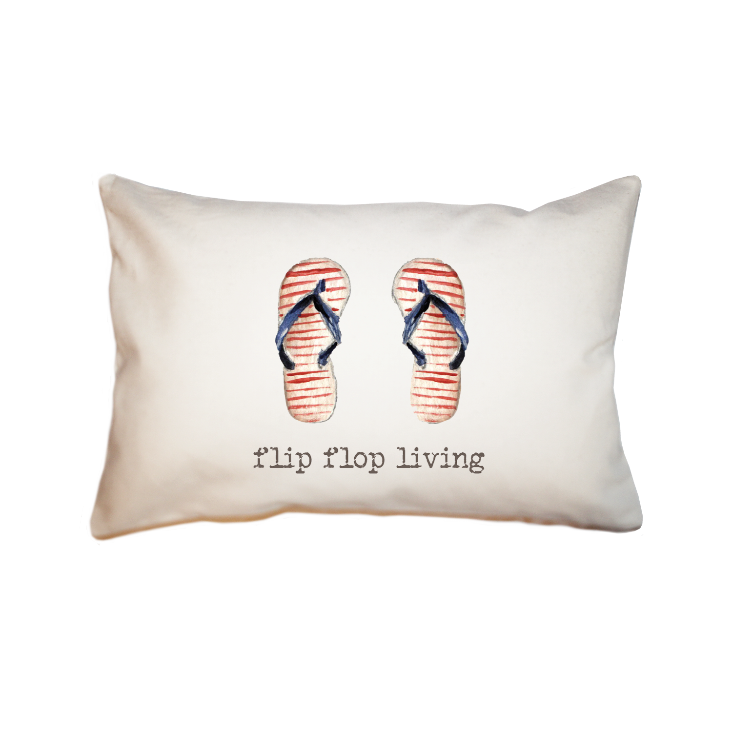 flip flop living large rectangle pillow