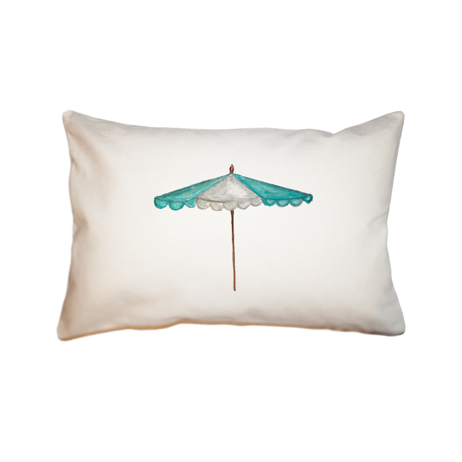seafoam beach umbrella large rectangle pillow