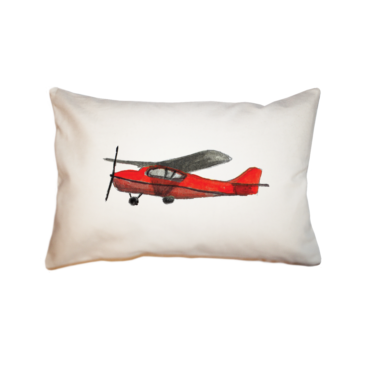 red airplane large rectangle pillow