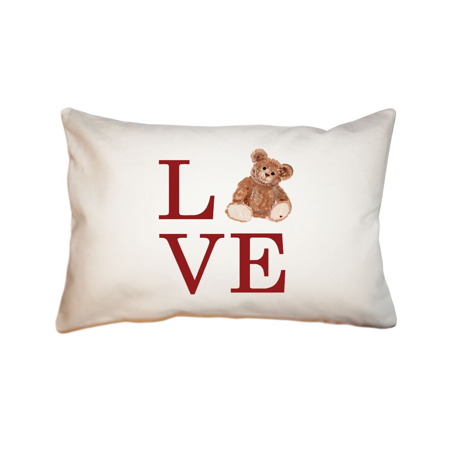 love teddy large rectangle pillow