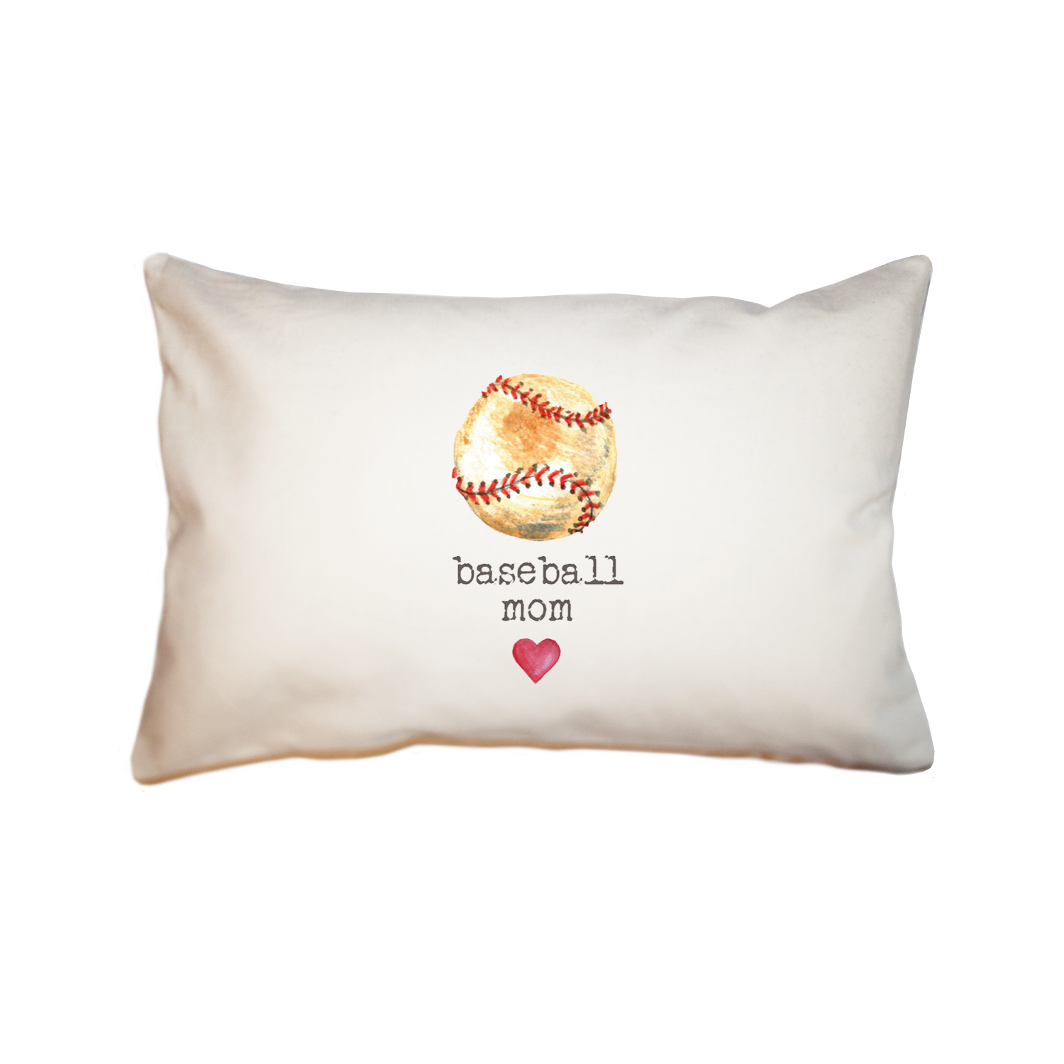 baseball mom large rectangle pillow