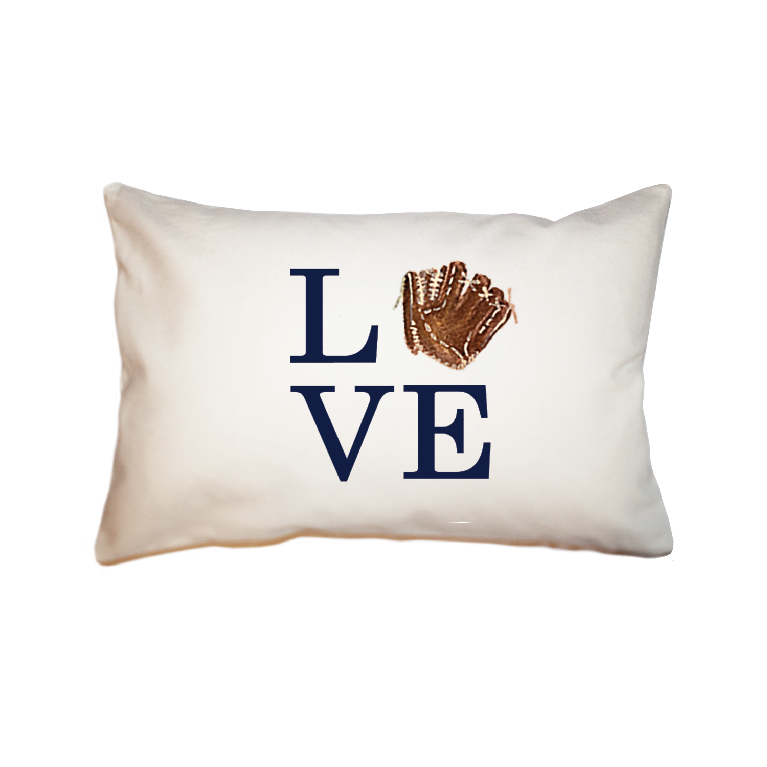love baseball glove large rectangle pillow