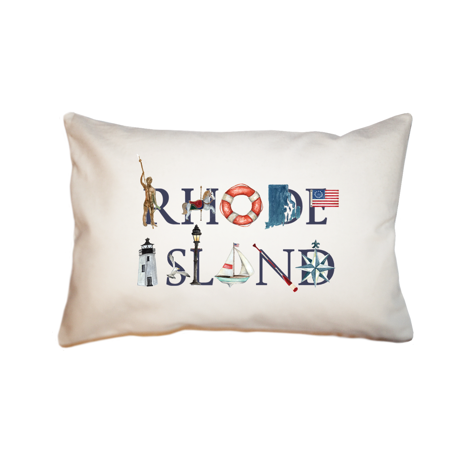 Rhode Island large rectangle pillow