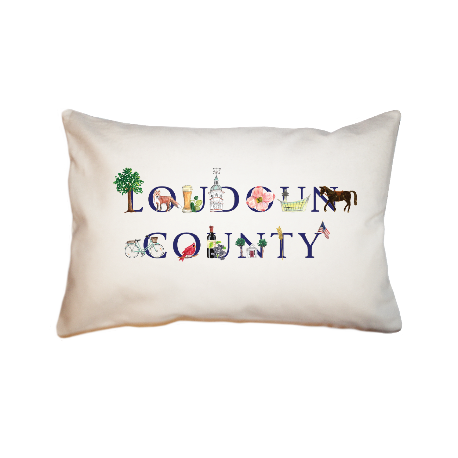 loudoun county large rectangle pillow