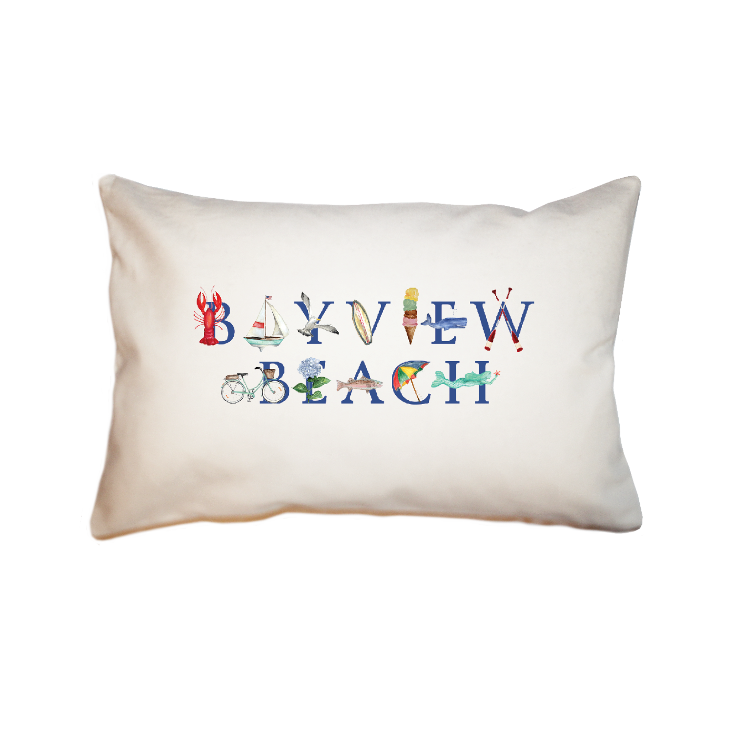 bayview beach large rectangle pillow