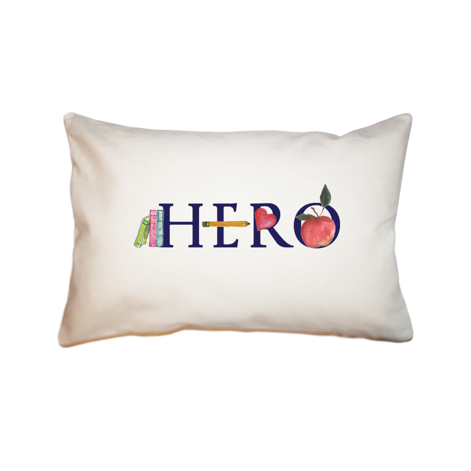 hero teacher large rectangle pillow
