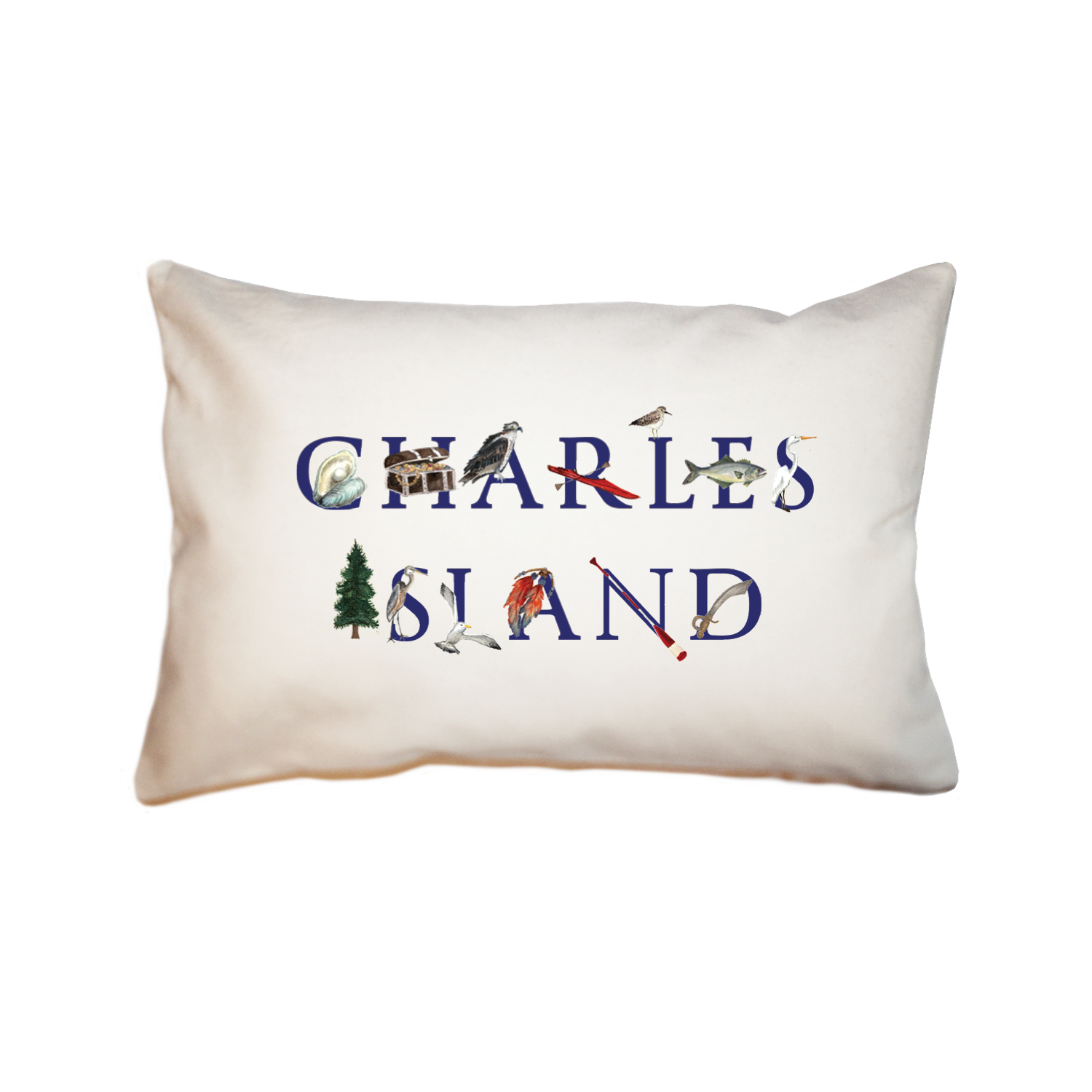charles island large rectangle pillow