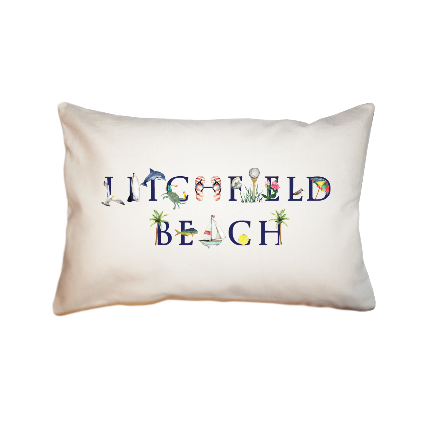 litchfield beach large rectangle pillow