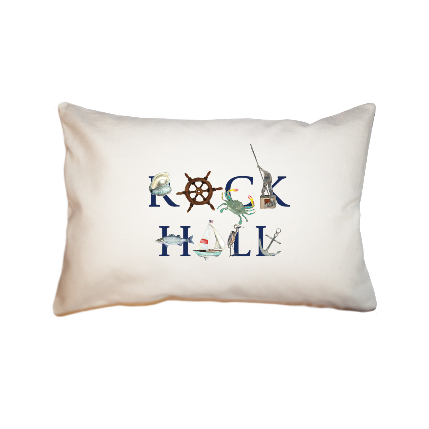 rock hall large rectangle pillow