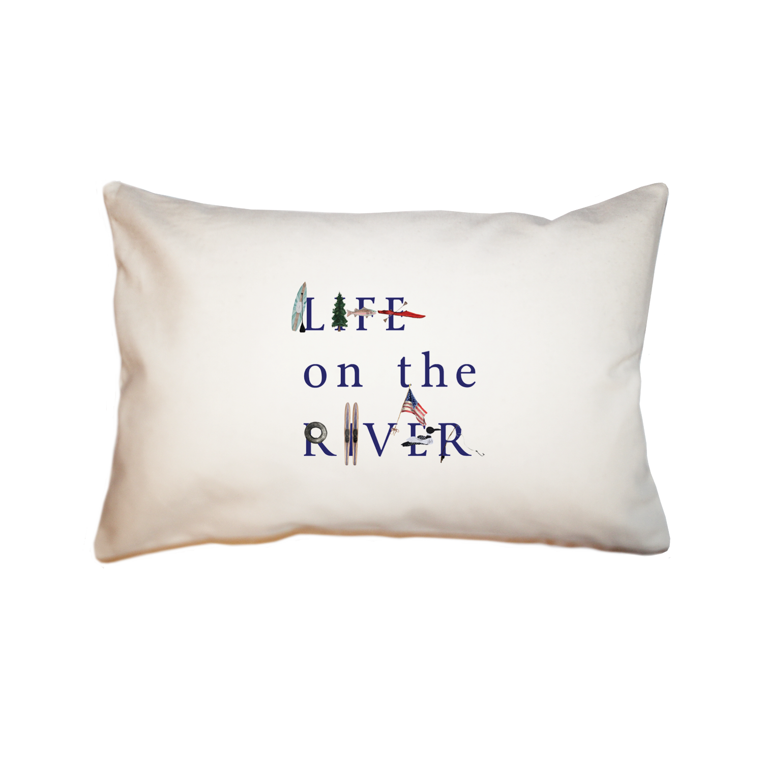 life on the river large rectangle pillow