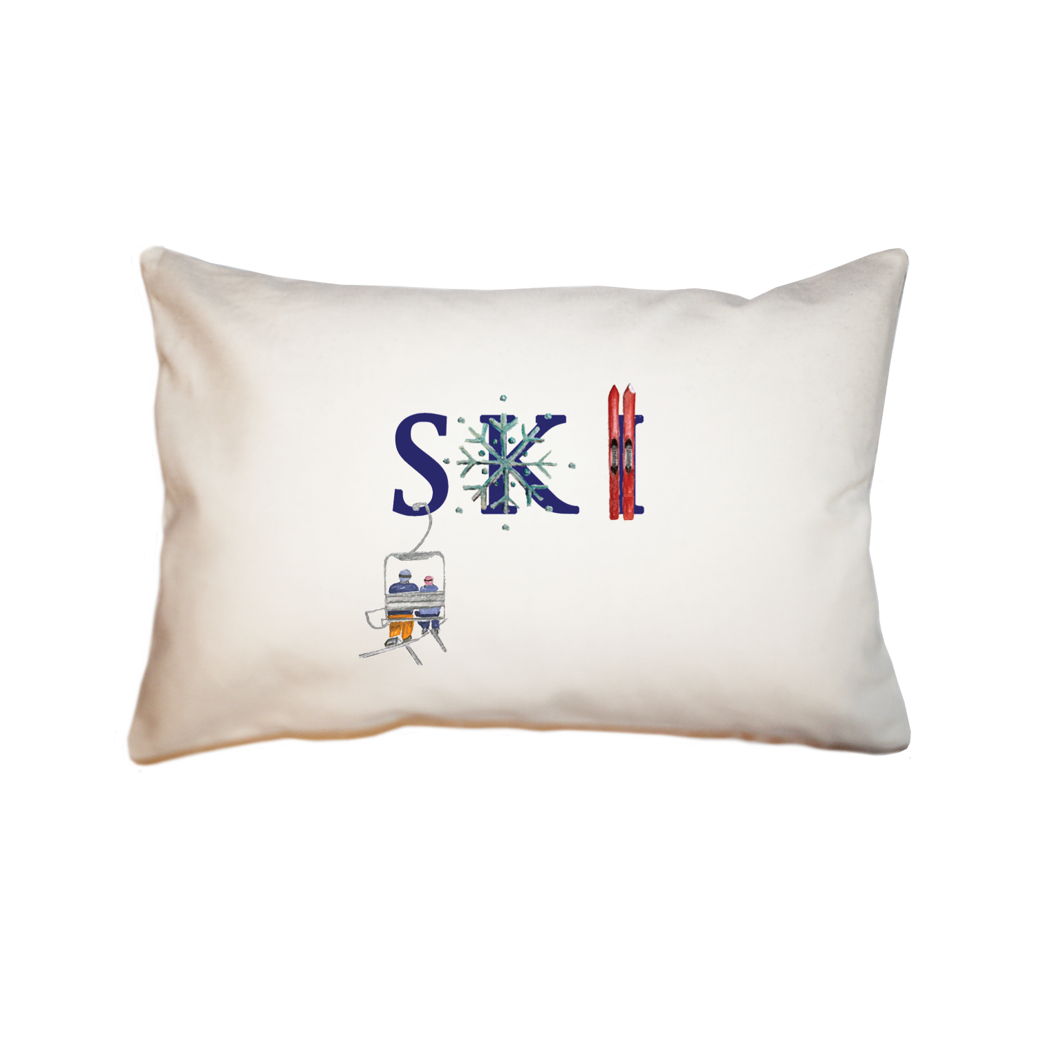 ski large rectangle pillow