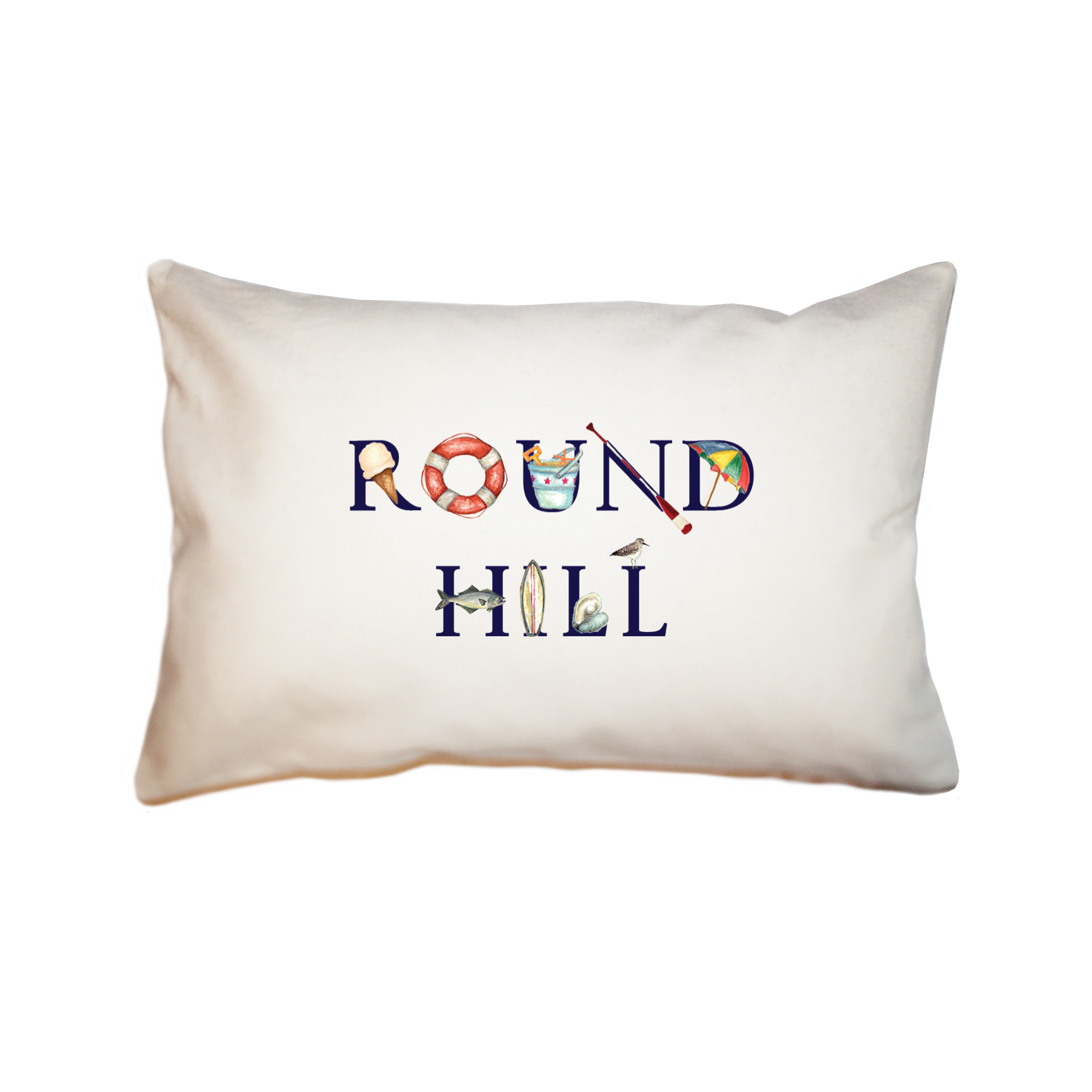 round hill beach large rectangle pillow