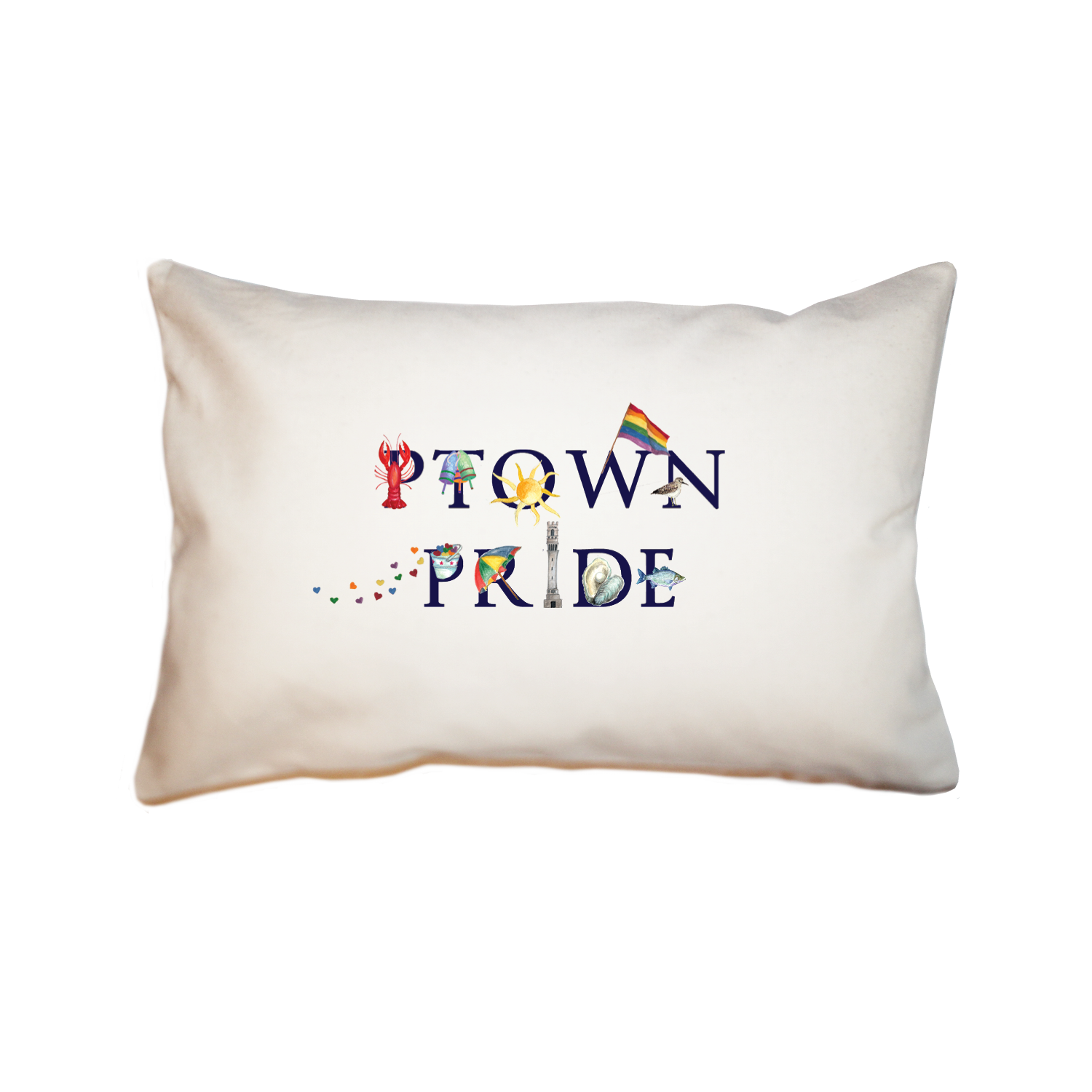 ptown pride large rectangle pillow