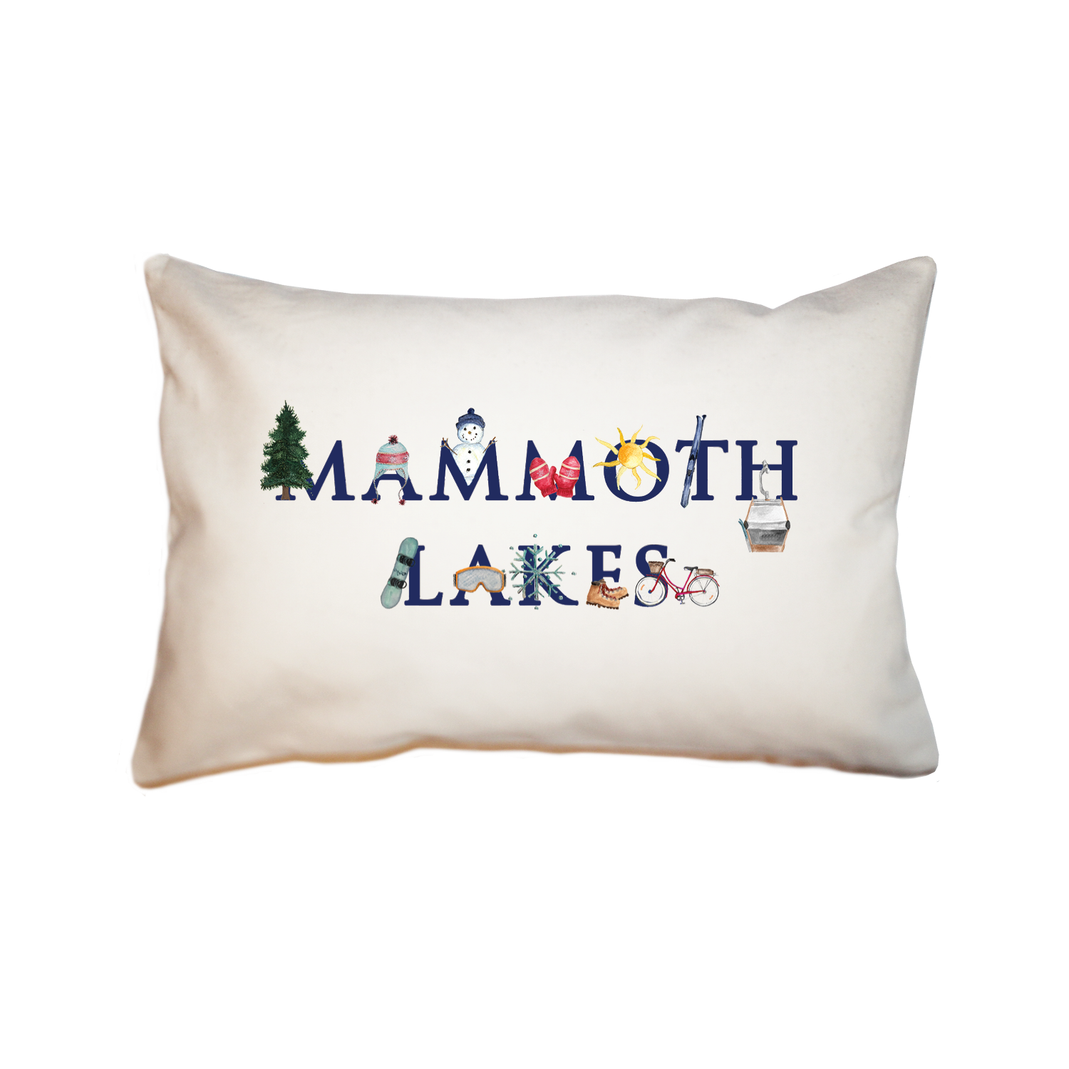 mammoth lakes large rectangle pillow