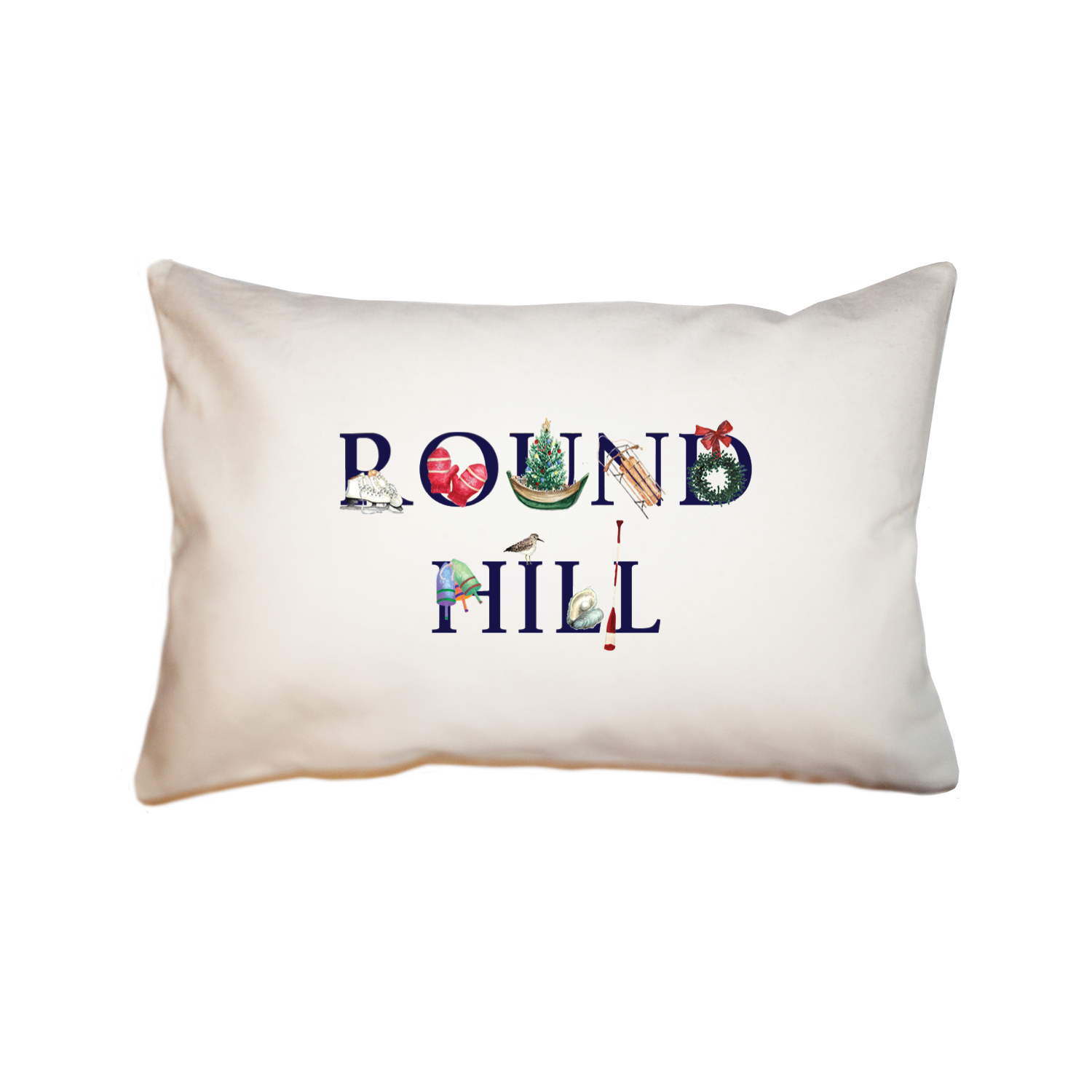 round hill winter holiday large rectangle pillow