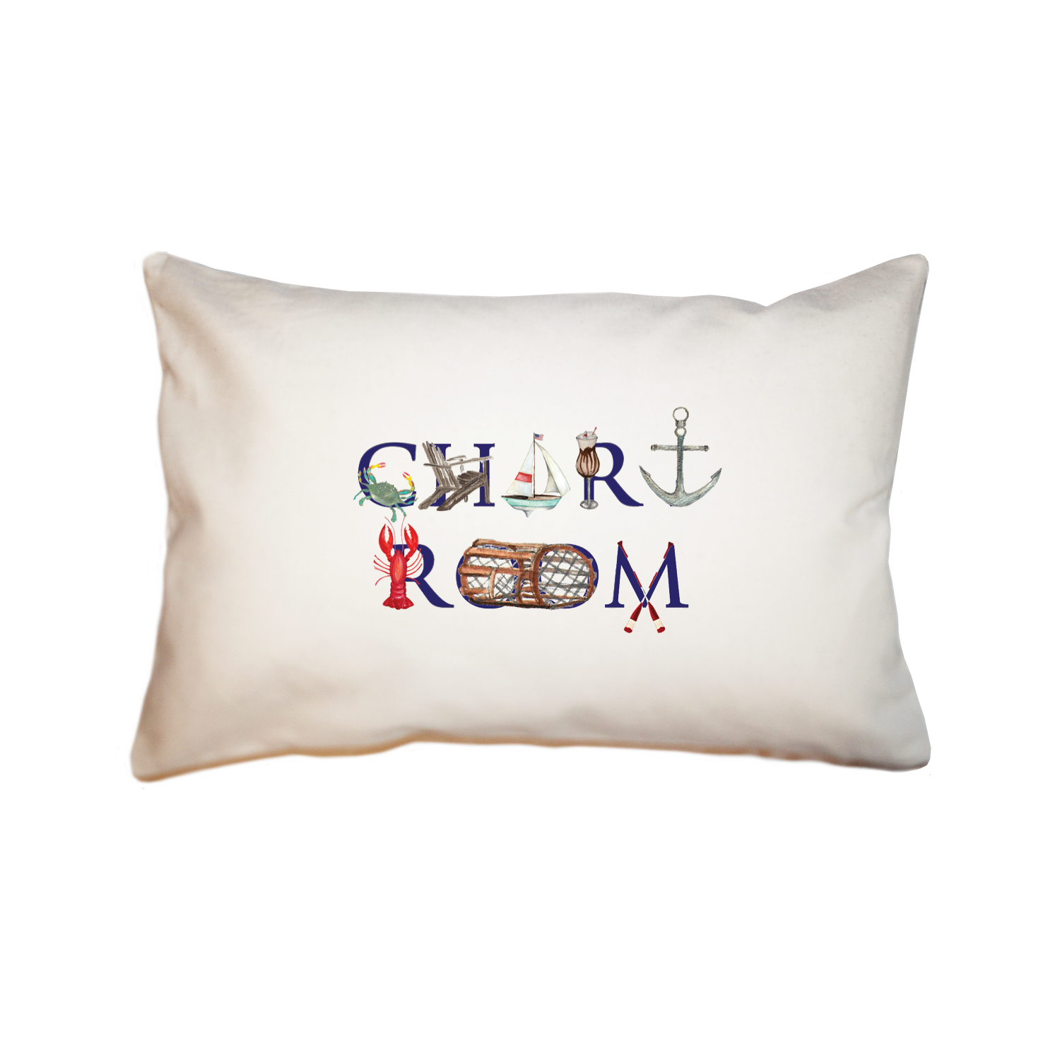 chart room large rectangle pillow