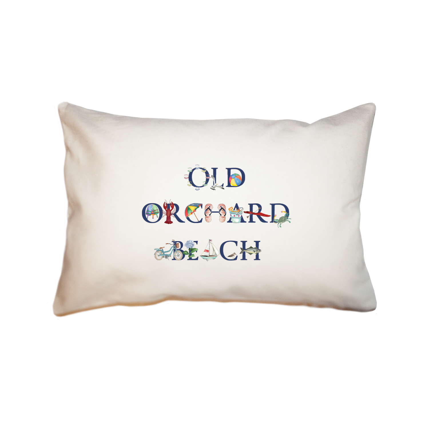 old orchard beach large rectangle pillow