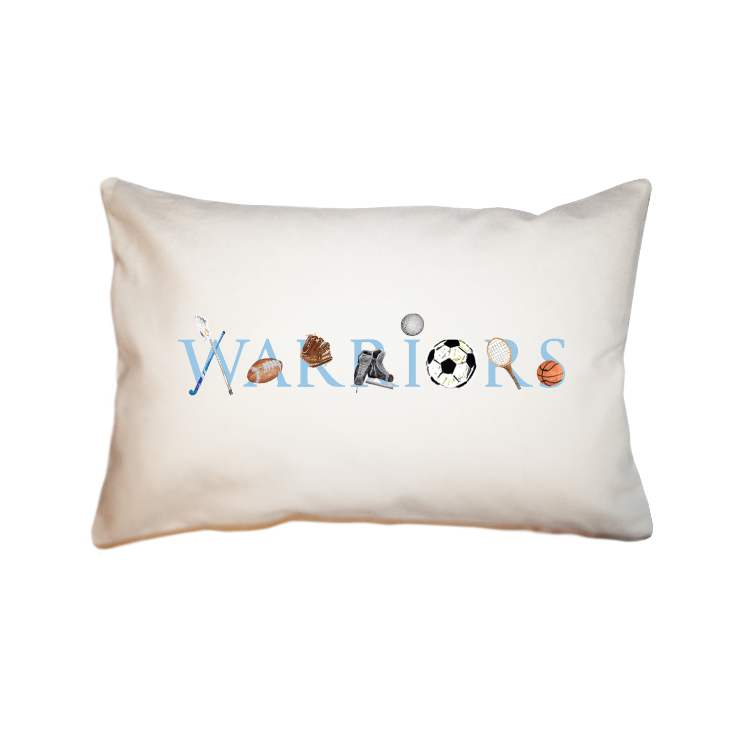 warriors large rectangle pillow