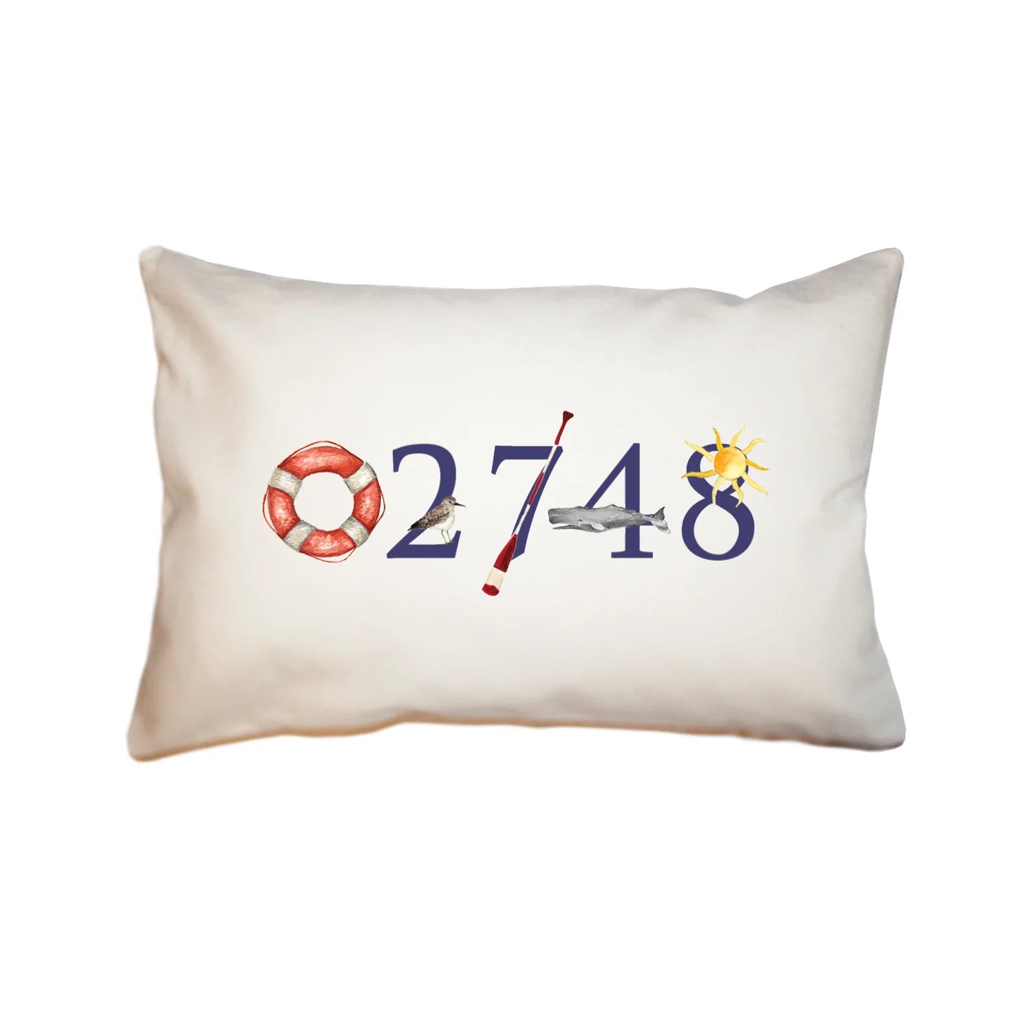 02748 dartmouth zip code large rectangle pillow