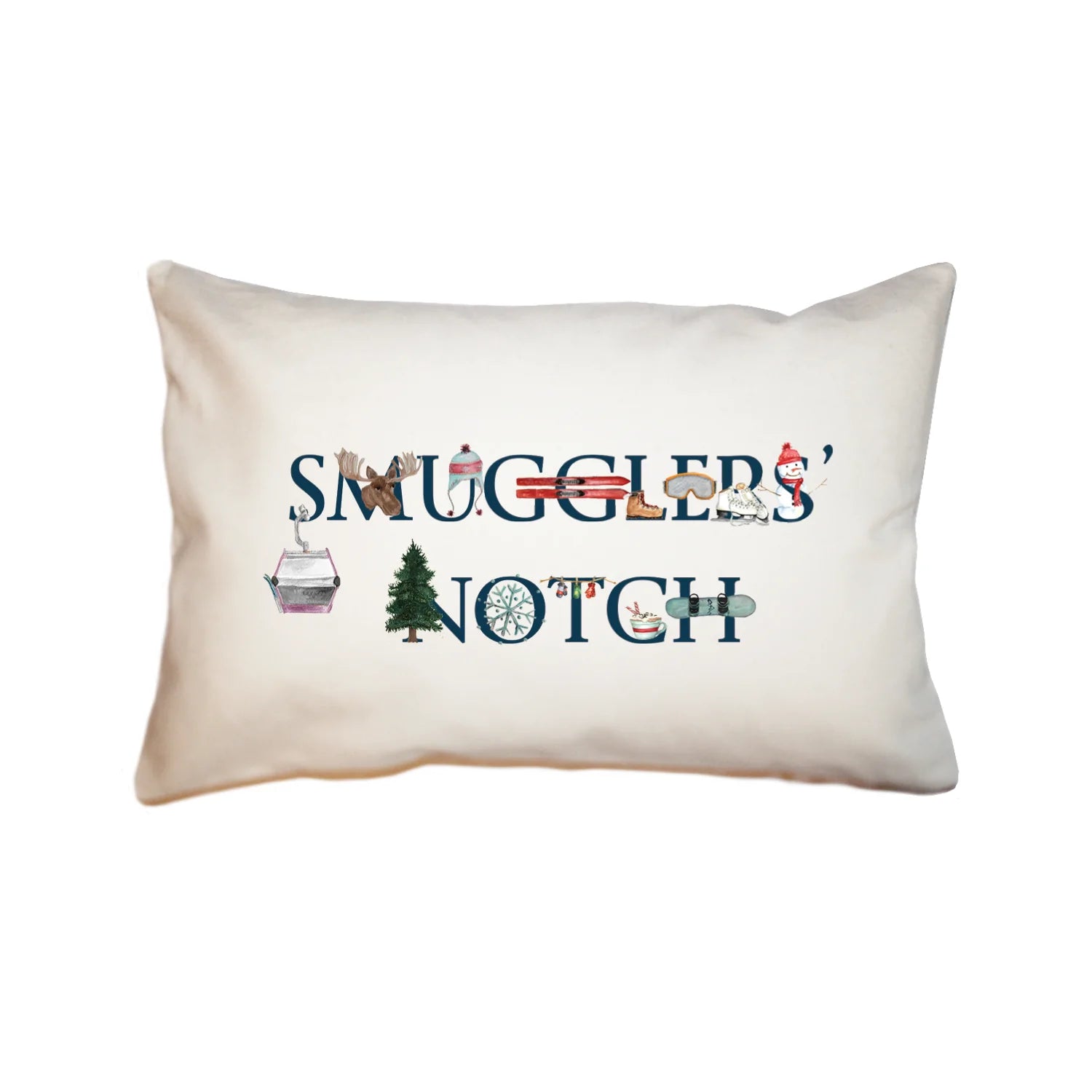 smugglers' notch large rectangle pillow