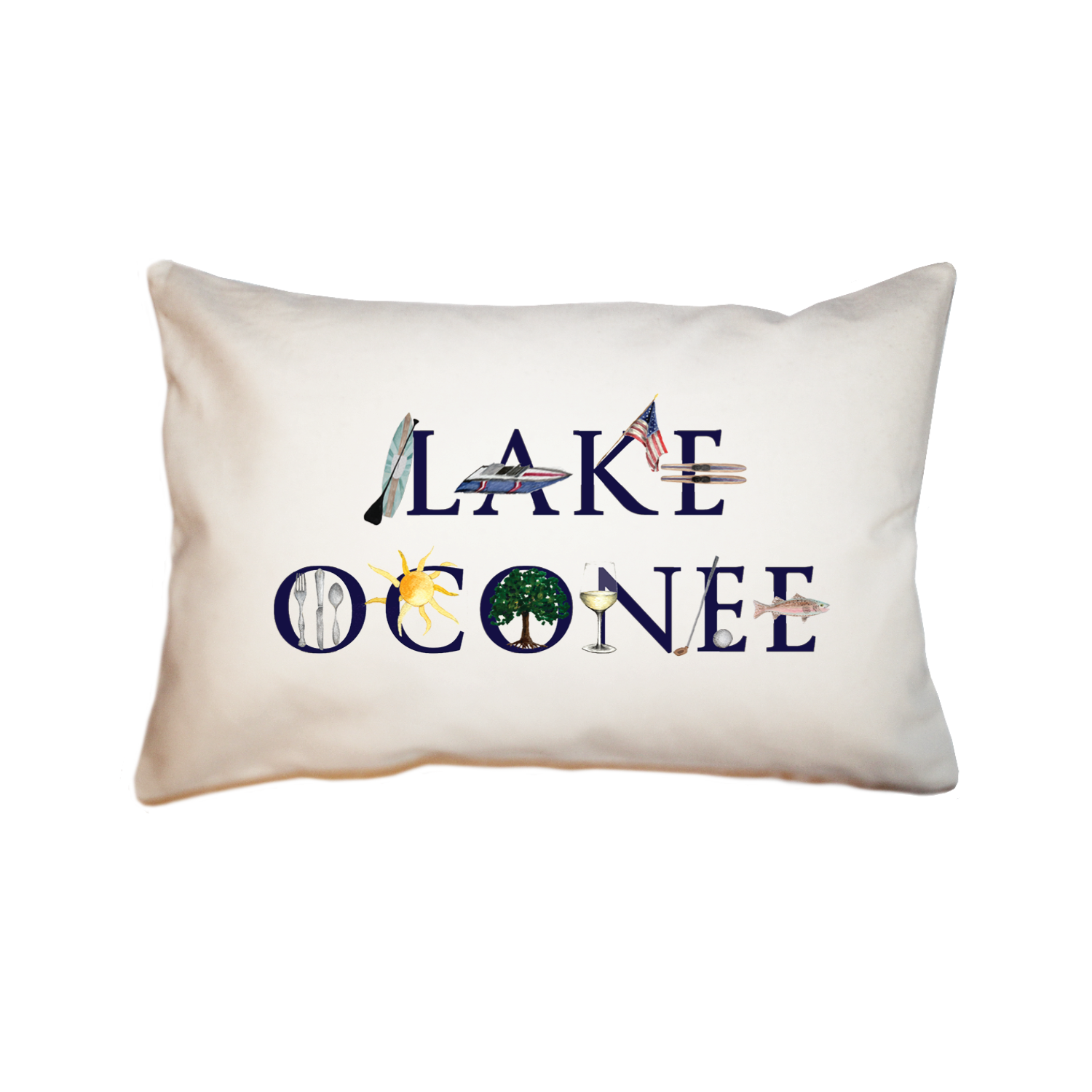 lake oconee large rectangle pillow