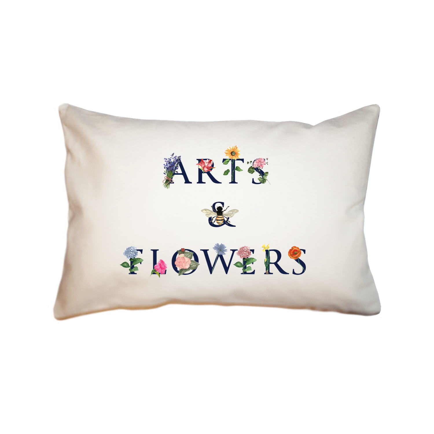 arts and flowers large rectangle pillow